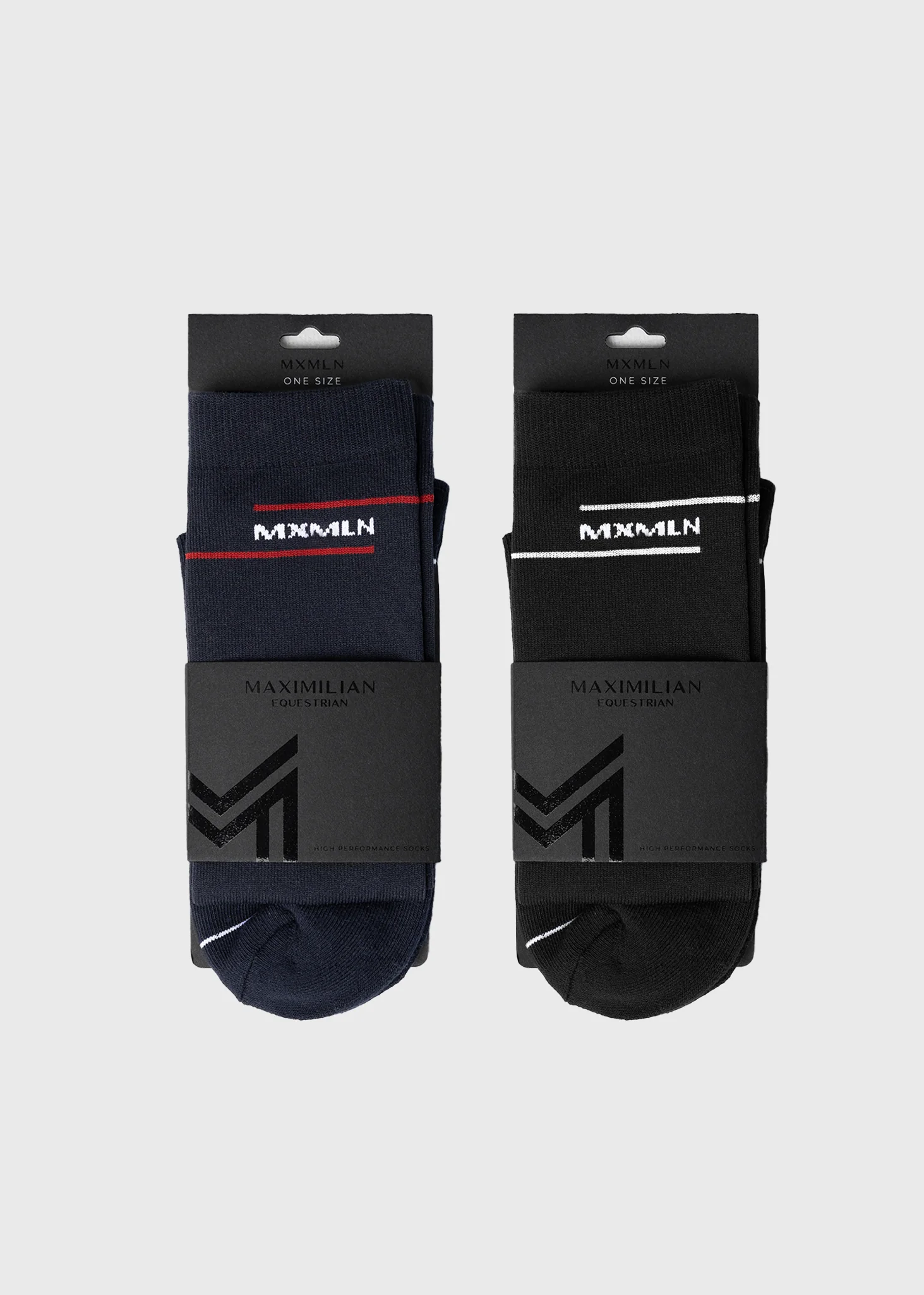 2-Pack Revo Riding Socks (Black/Navy) - Image 4