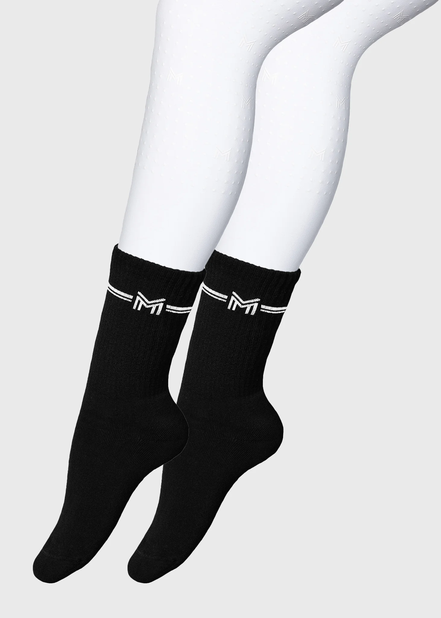 2-Pack Rise Sports Socks (Black) - Image 2