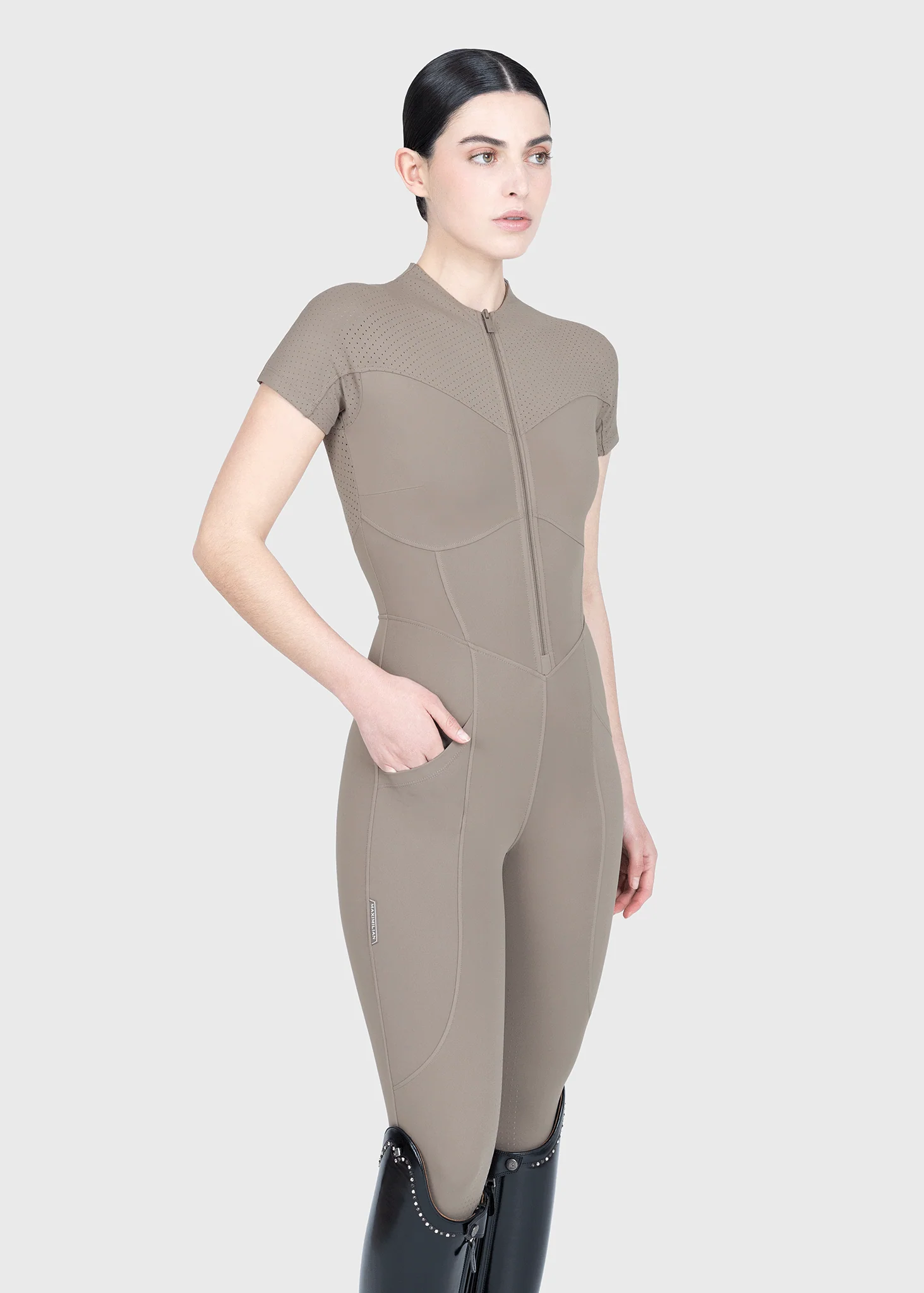Air-Tech Riding Jumpsuit (Taupe) - Image 7