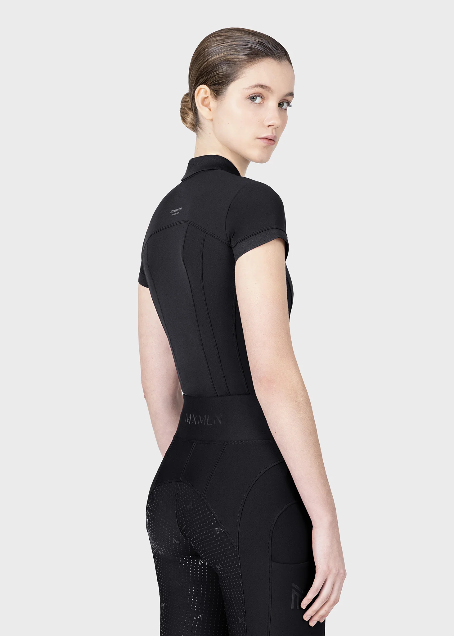 Arc Short Sleeve Polo Shirt (Black) - Image 5