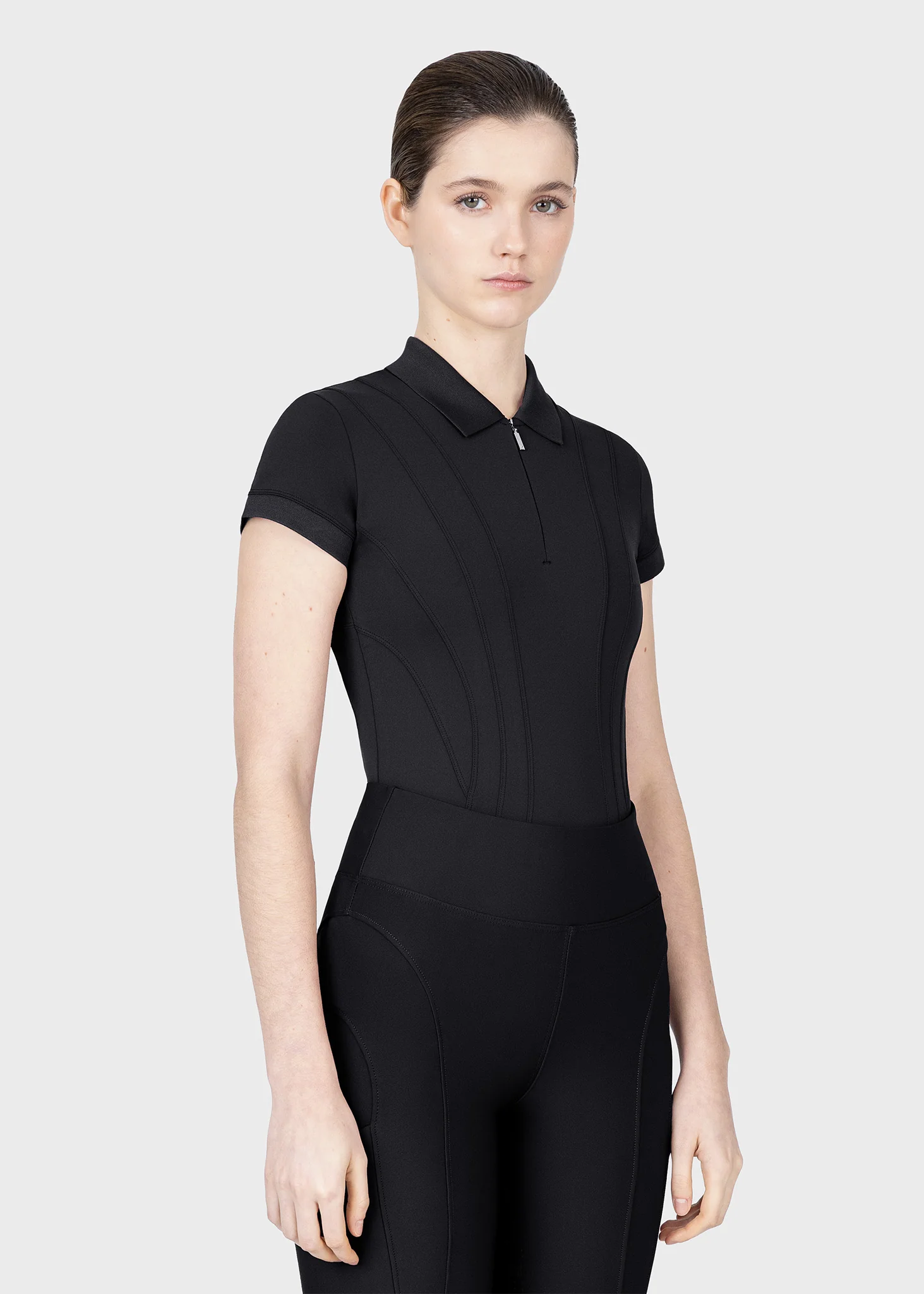 Arc Short Sleeve Polo Shirt (Black) - Image 6