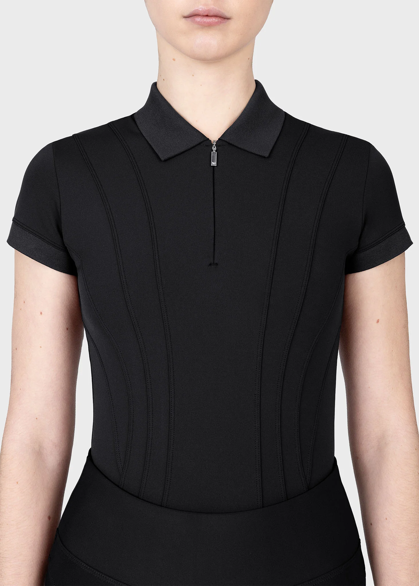 Arc Short Sleeve Polo Shirt (Black) - Image 8