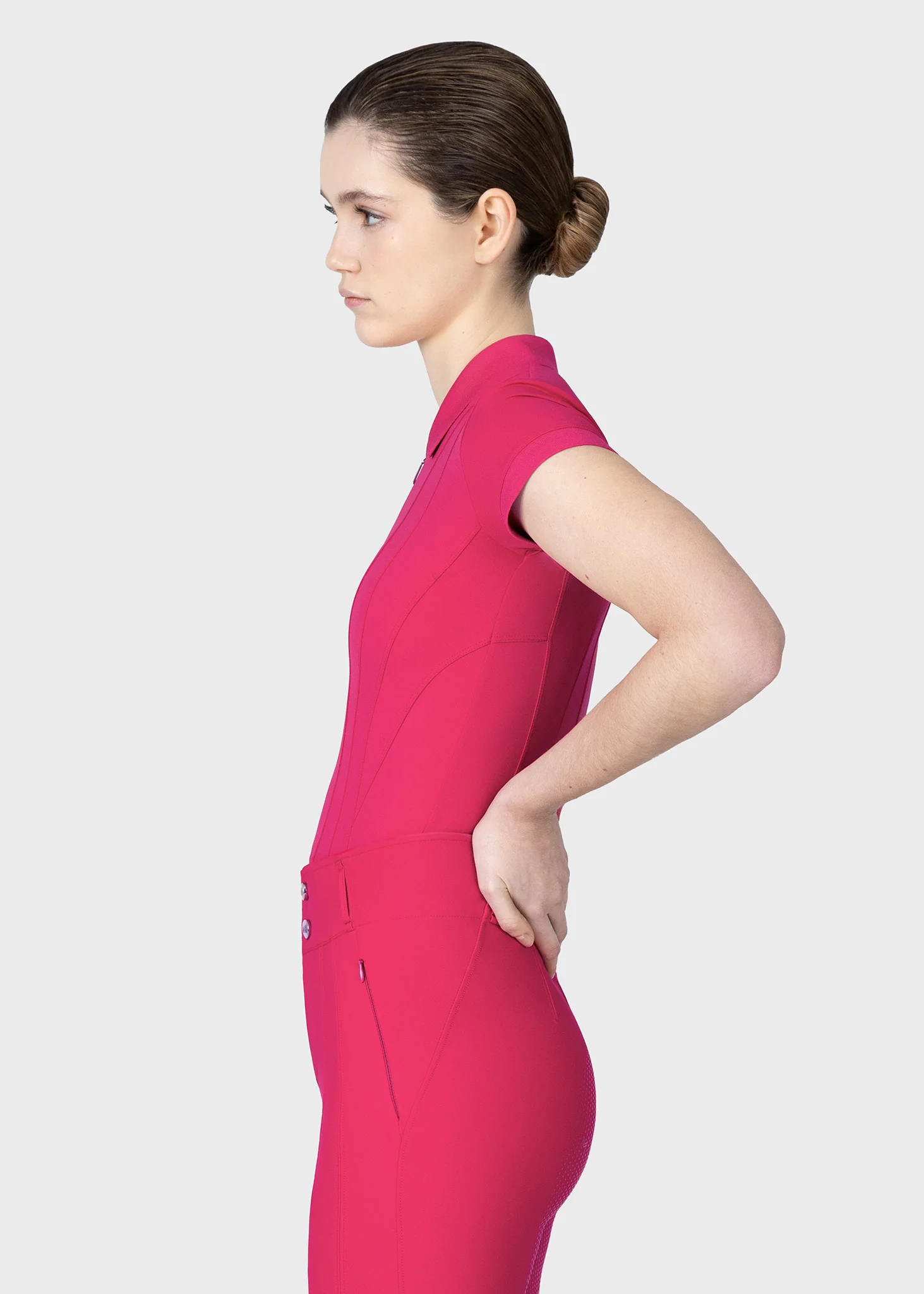 Arc Short Sleeve Polo Shirt (Cranberry) - Image 3