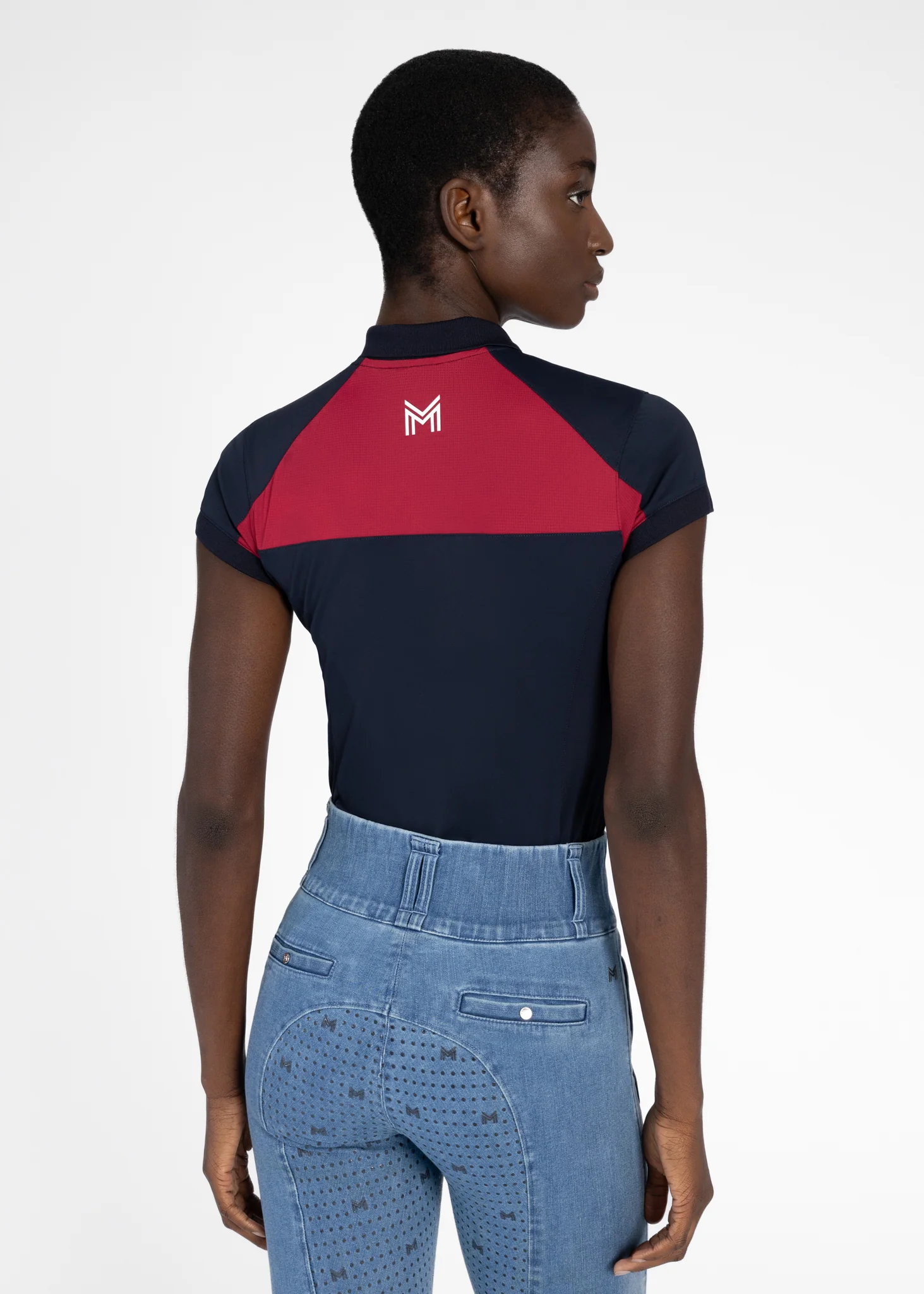 Aveen Polo Shirt (Navy/Red) - Image 3