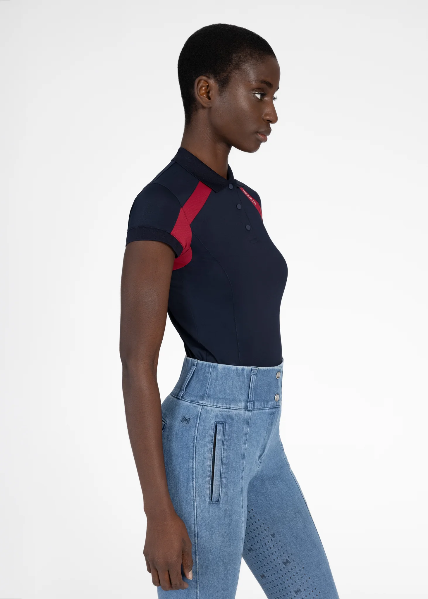 Aveen Polo Shirt (Navy/Red) - Image 4
