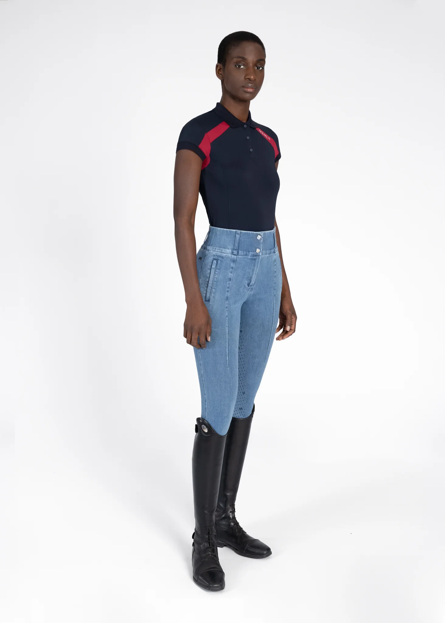 Aveen Polo Shirt (Navy/Red) - Image 7
