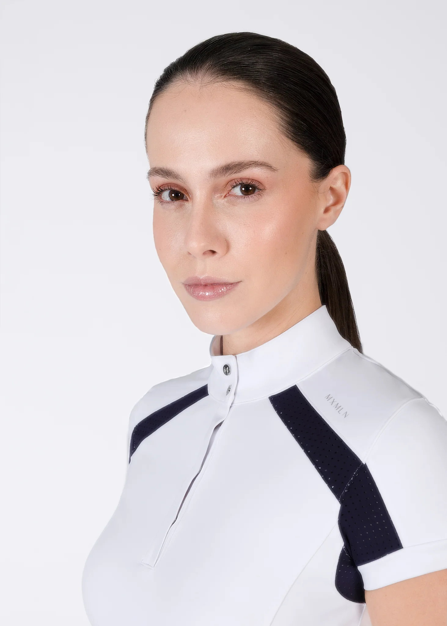 Aveen Short Sleeve Show Shirt (White/Navy) - Image 5