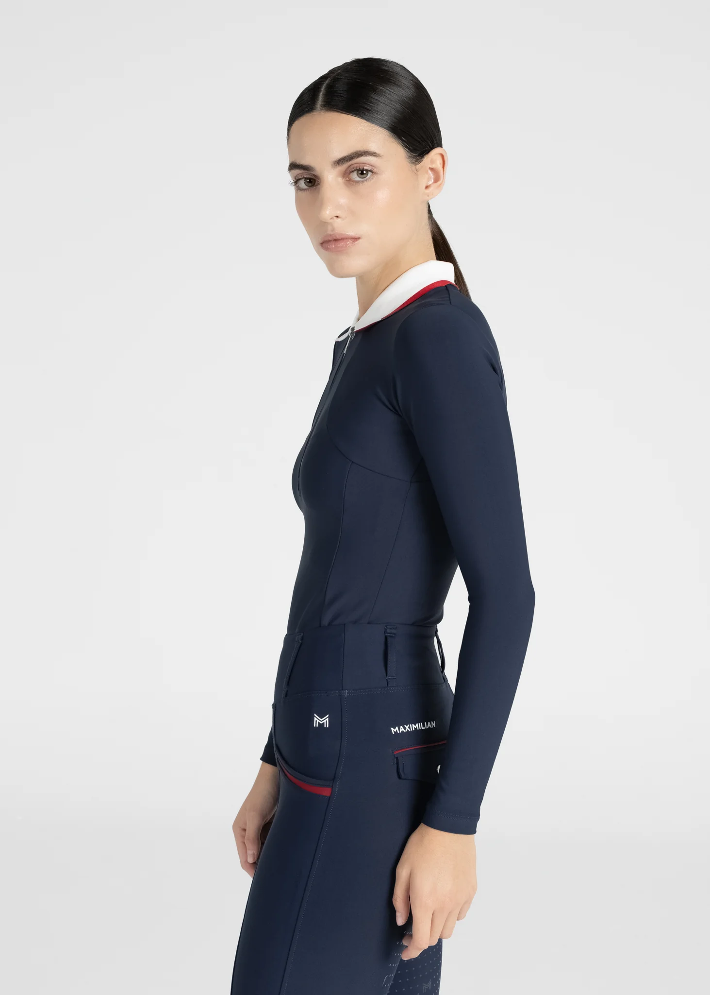 Concept Long Sleeve Polo Shirt (Navy) - Image 3