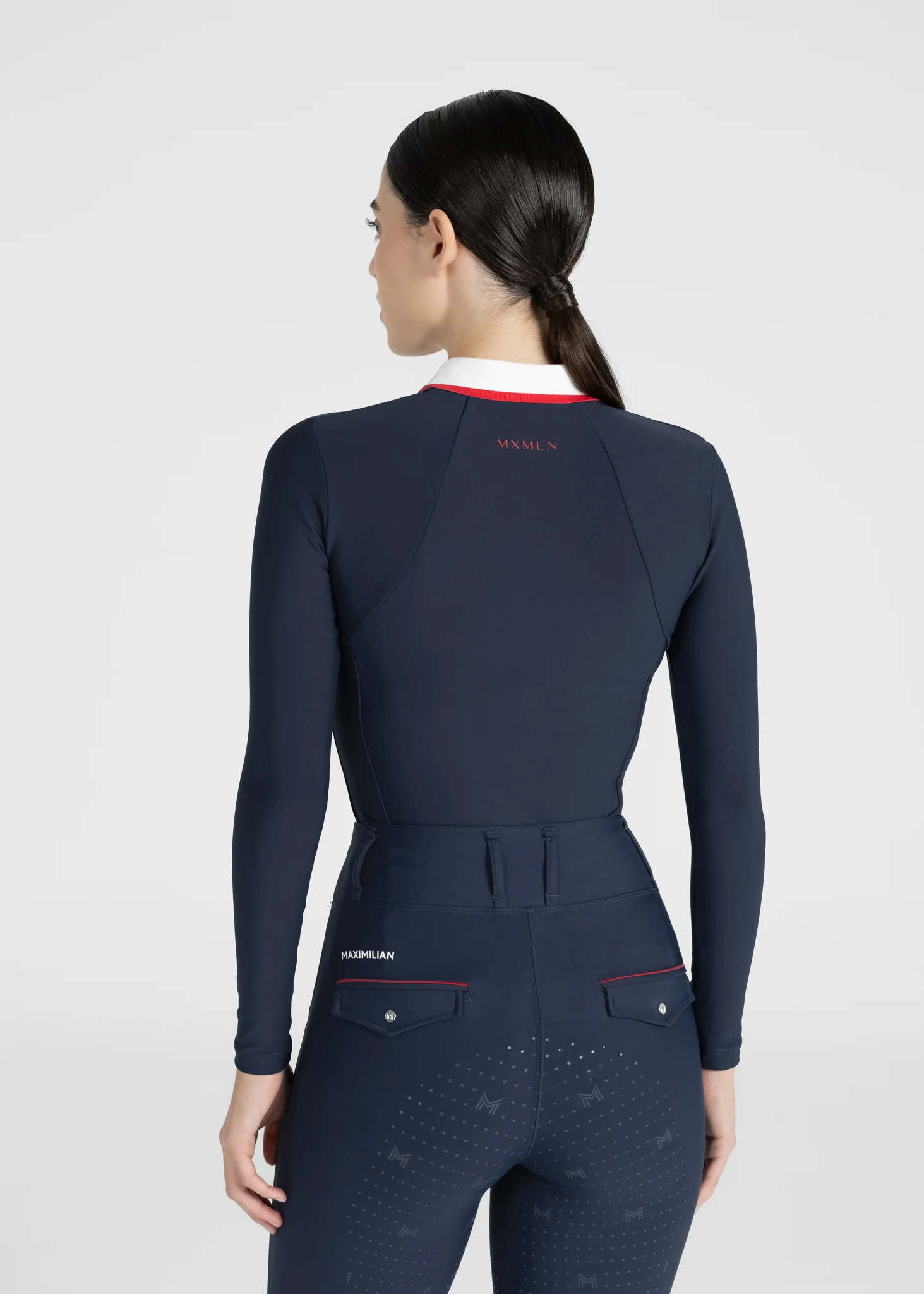 Concept Long Sleeve Polo Shirt (Navy) - Image 4