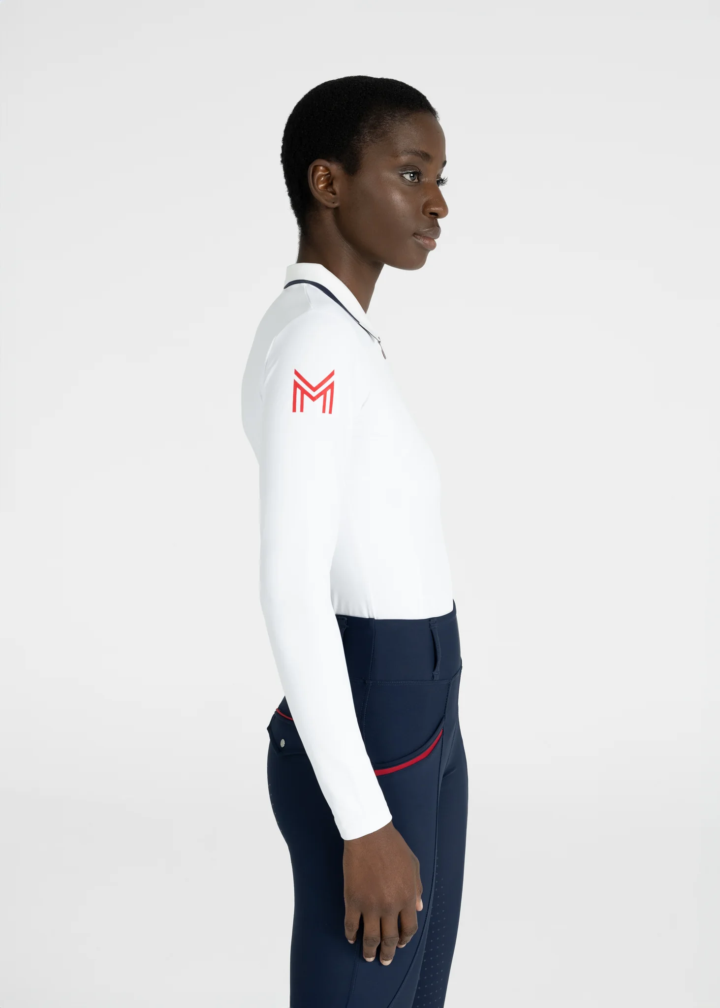 Concept Long Sleeve Polo Shirt (White) - Image 4