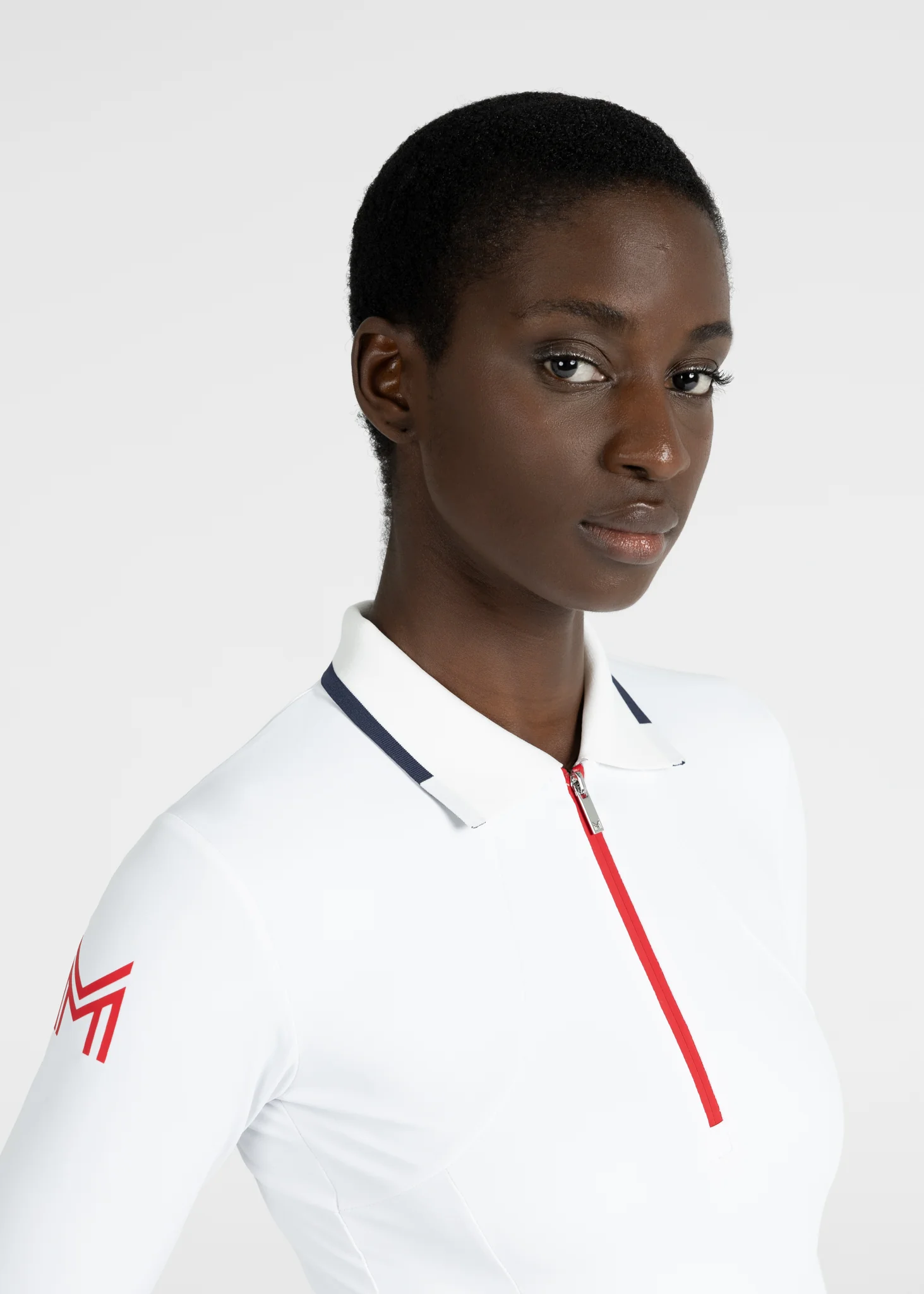 Concept Long Sleeve Polo Shirt (White) - Image 6