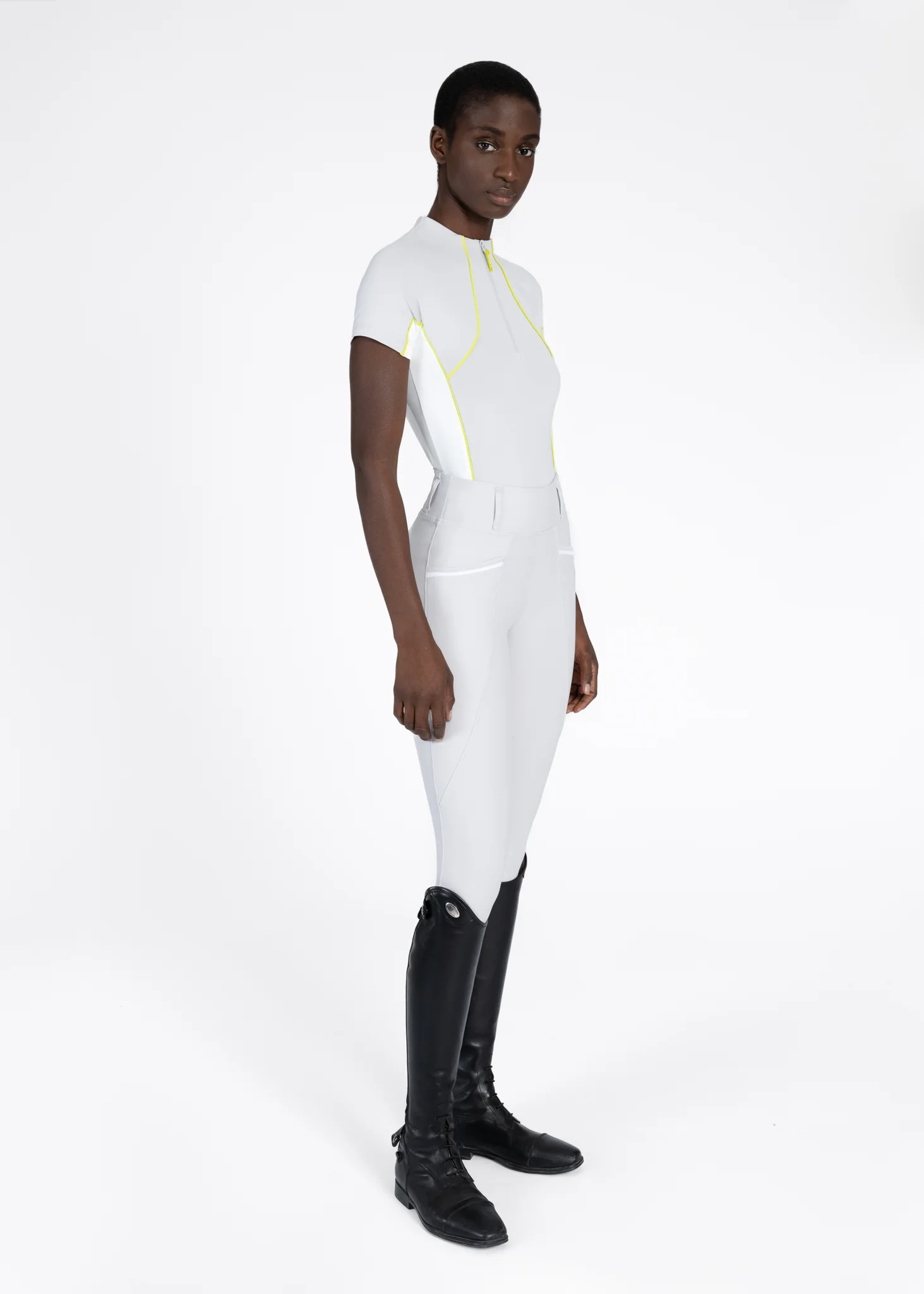 Contrast Short Sleeve Base Layer (Glacier/Lime) - Image 6