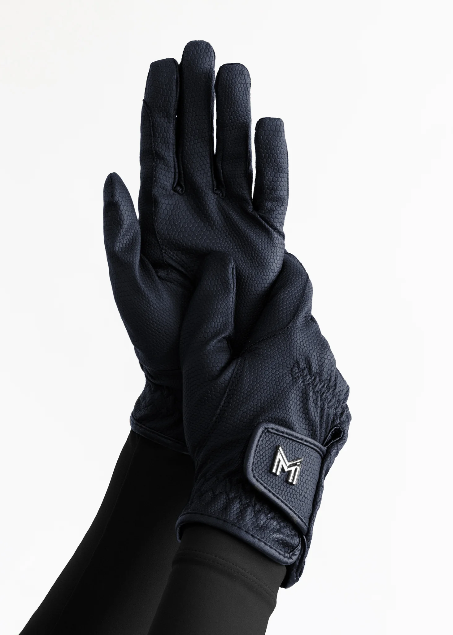 Emblem Riding Gloves (Navy) - Image 5
