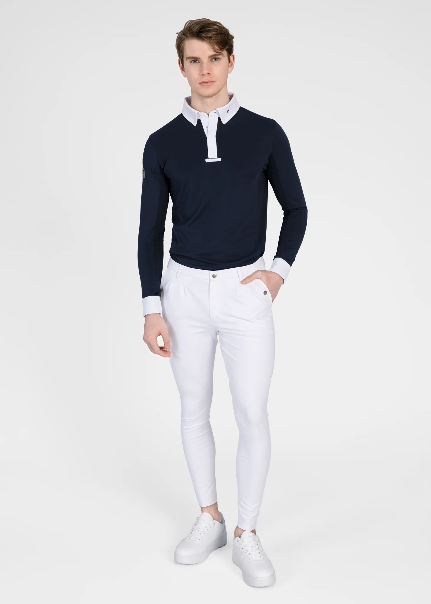 Focus Long Sleeve Competition Shirt (Navy) - Image 8