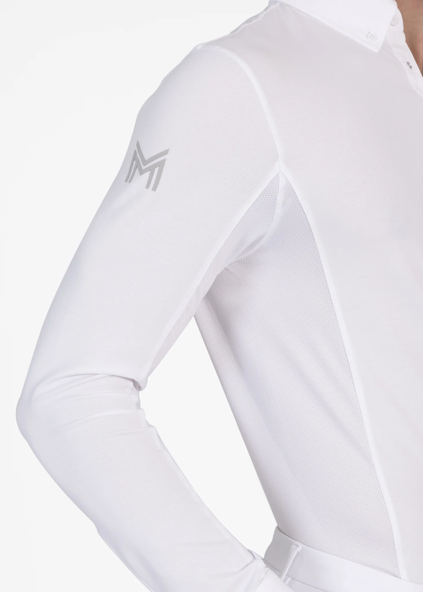 Focus Long Sleeve Competition Shirt (White) - Image 6