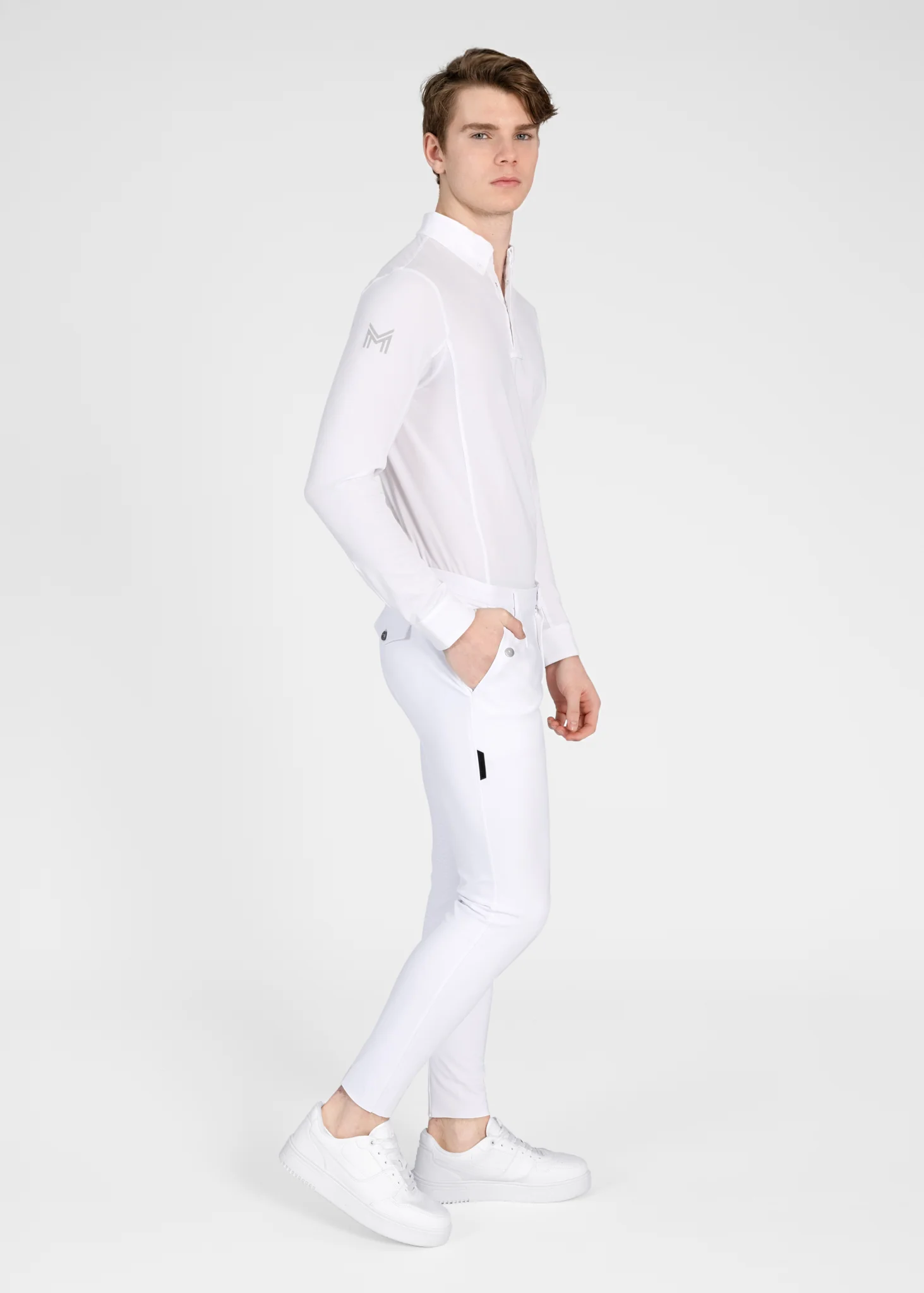 Focus Long Sleeve Competition Shirt (White) - Image 8