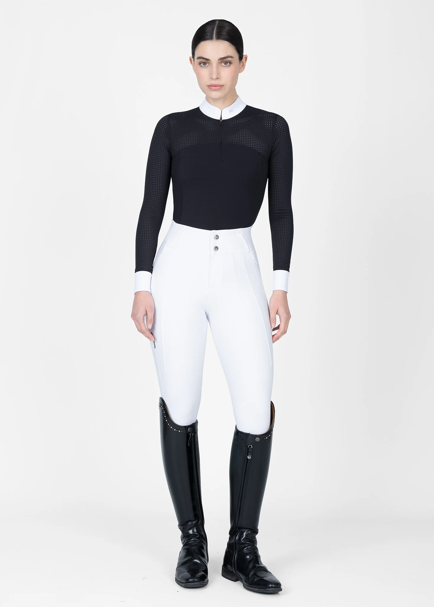 Grace Long Sleeve Show Shirt (Black) - Image 10