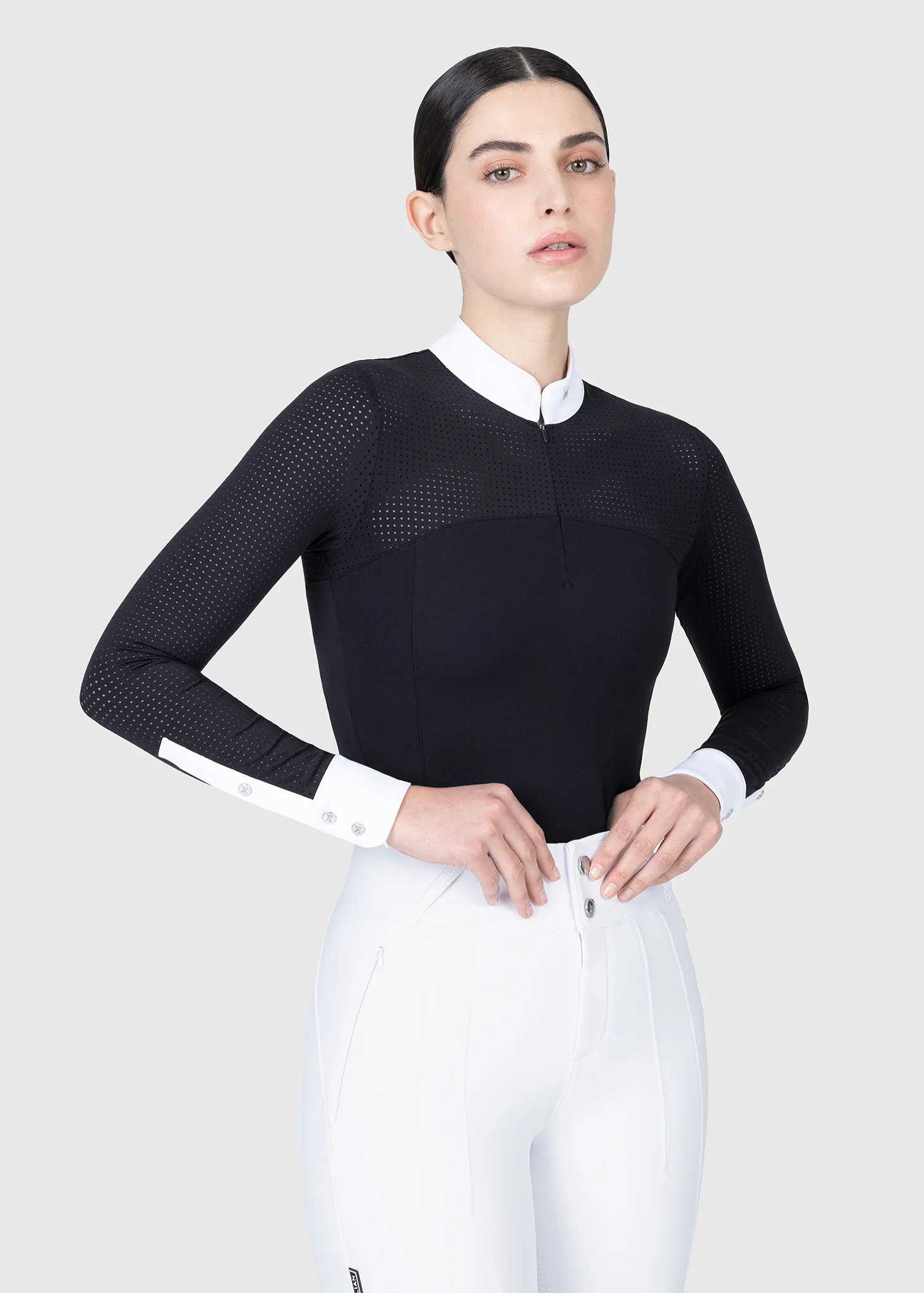 Grace Long Sleeve Show Shirt (Black) - Image 6
