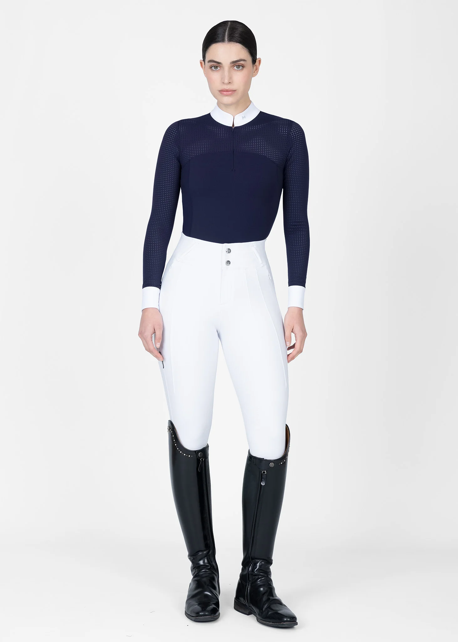 Grace Long Sleeve Show Shirt (Navy) - Image 10