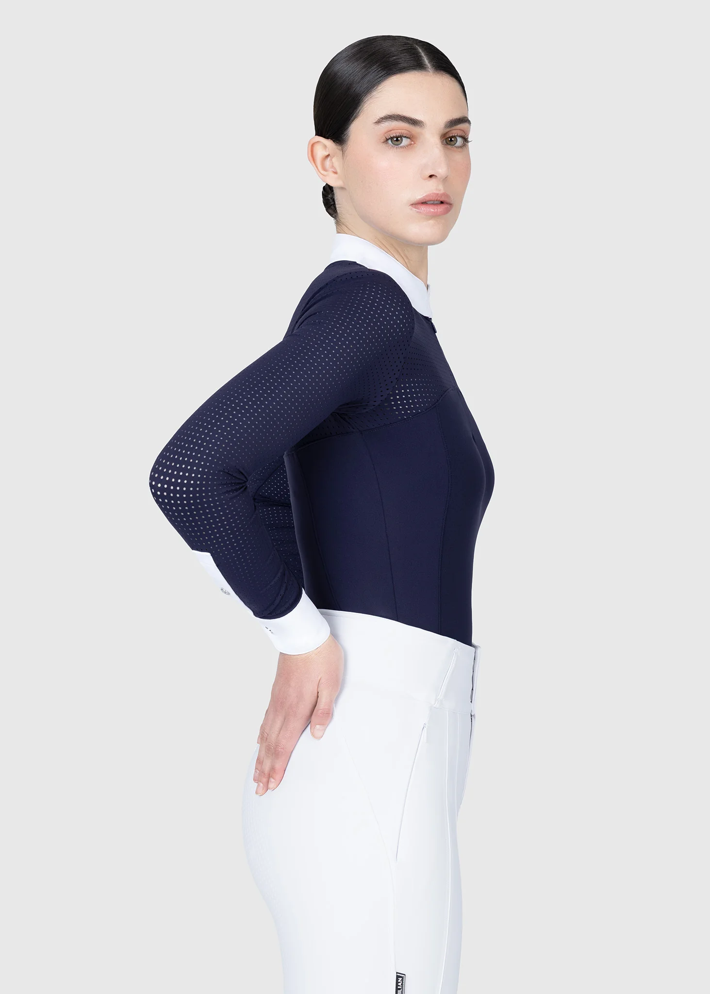Grace Long Sleeve Show Shirt (Navy) - Image 5