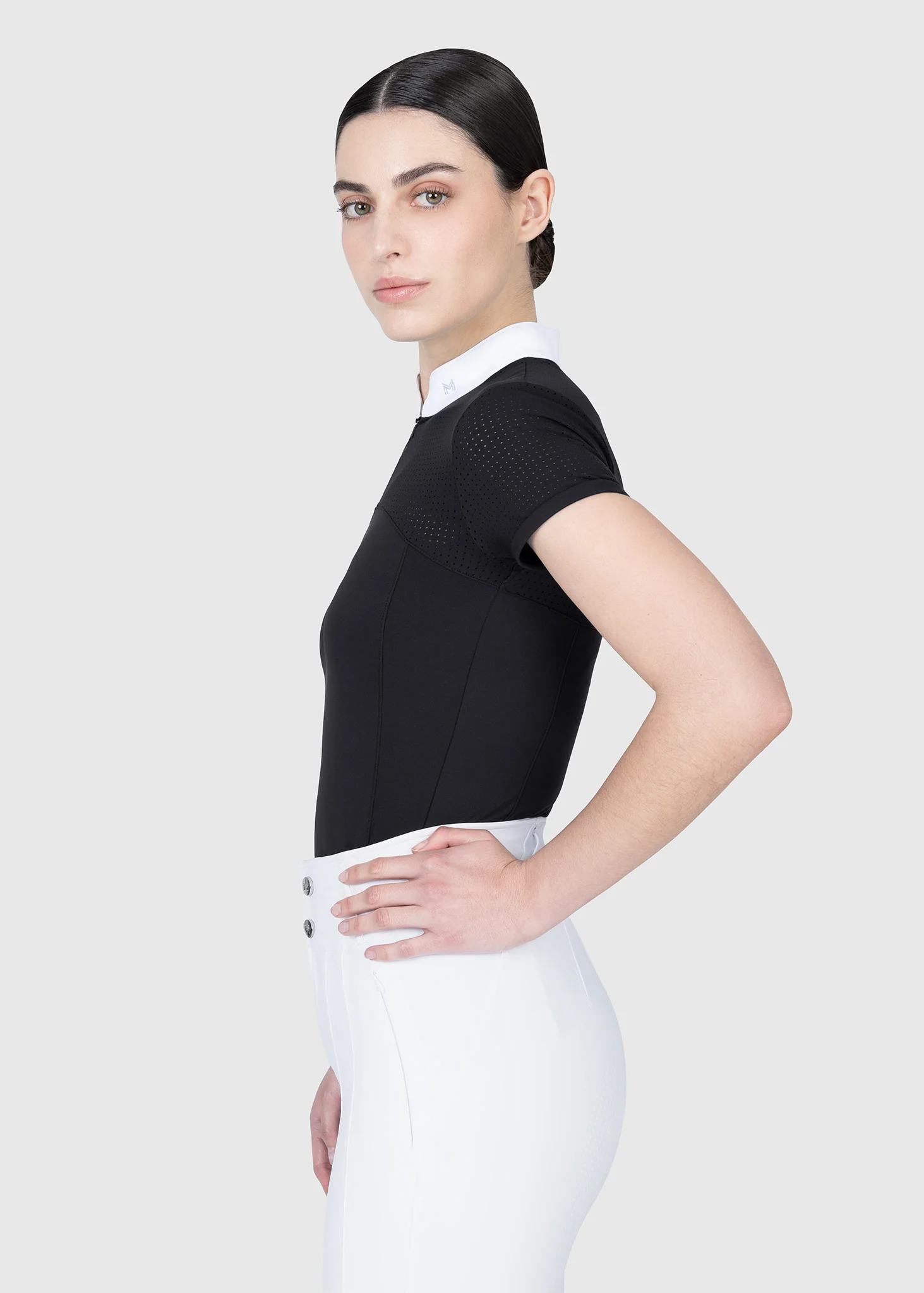 Grace Short Sleeve Show Shirt (Black) - Image 3