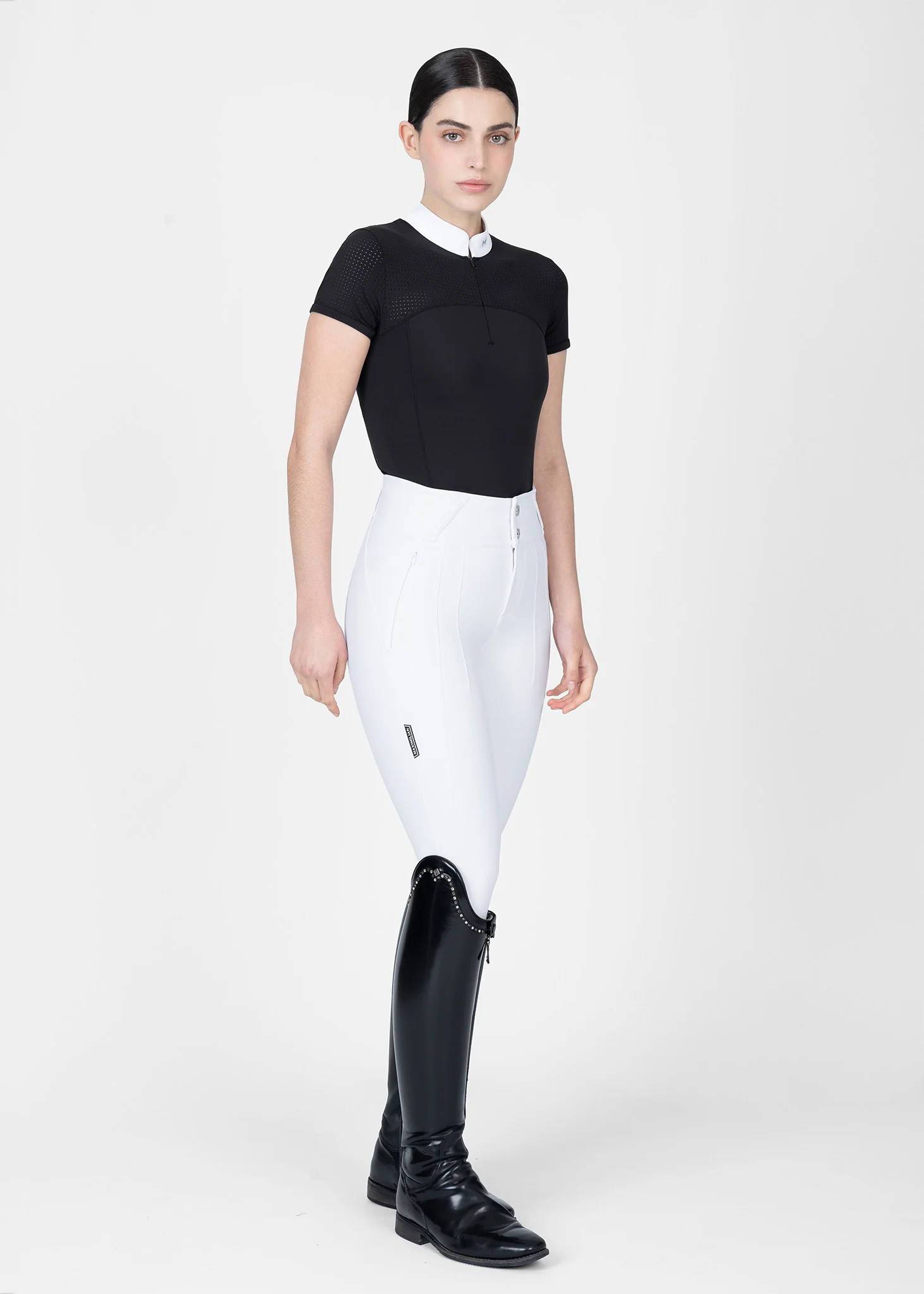 Grace Short Sleeve Show Shirt (Black) - Image 8
