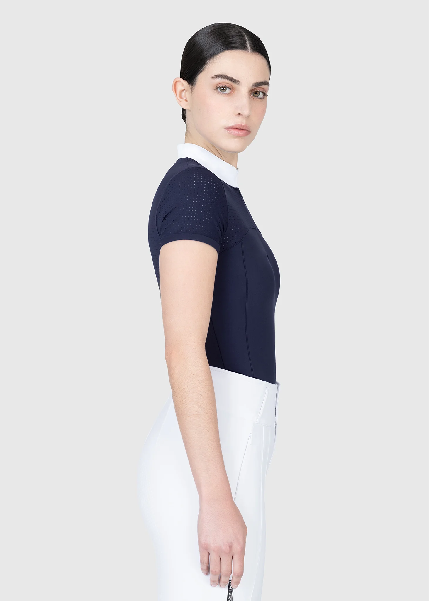 Grace Short Sleeve Show Shirt (Navy) - Image 4