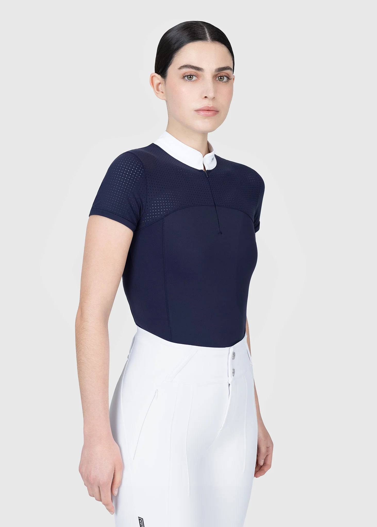 Grace Short Sleeve Show Shirt (Navy) - Image 5