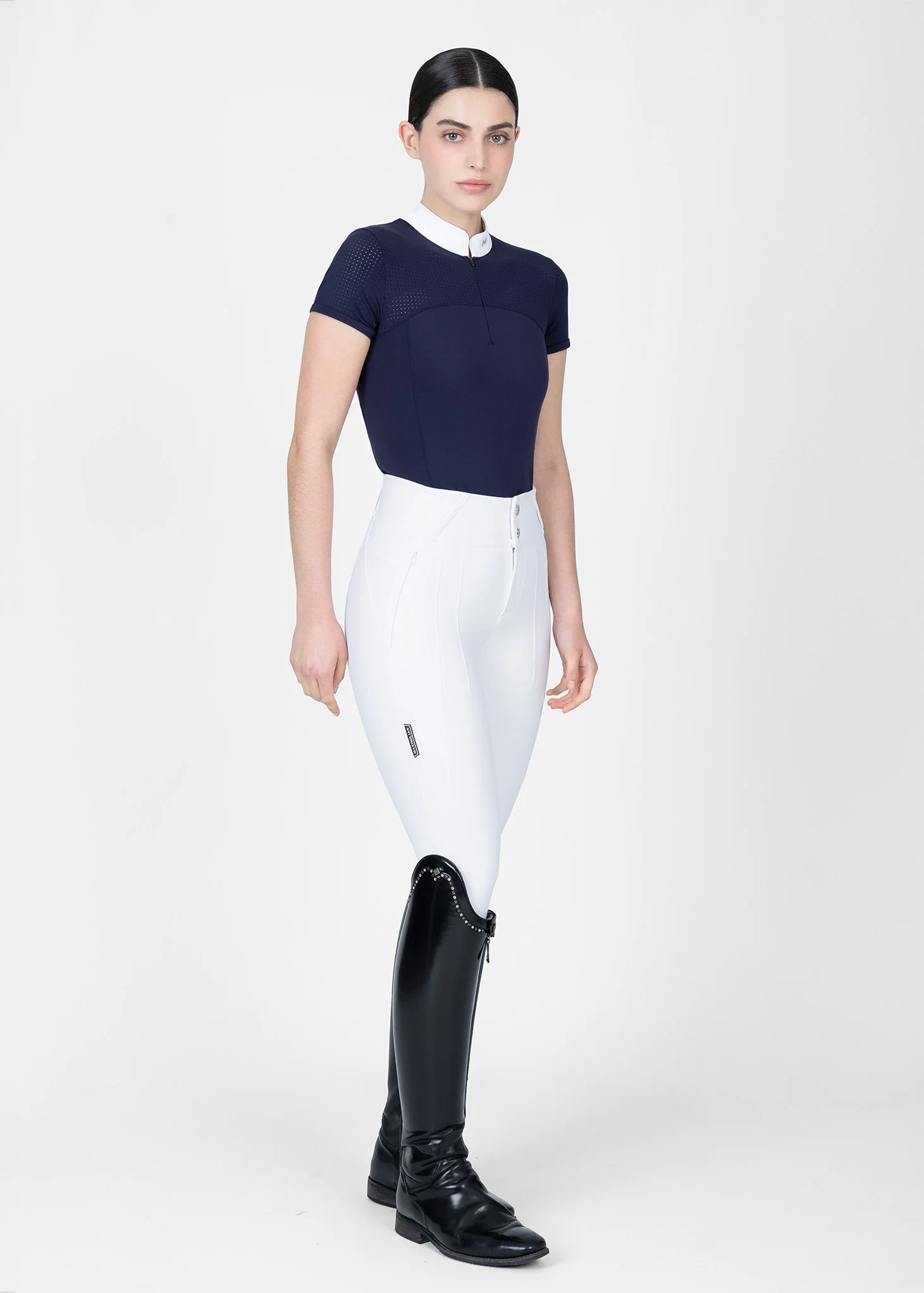 Grace Short Sleeve Show Shirt (Navy) - Image 8