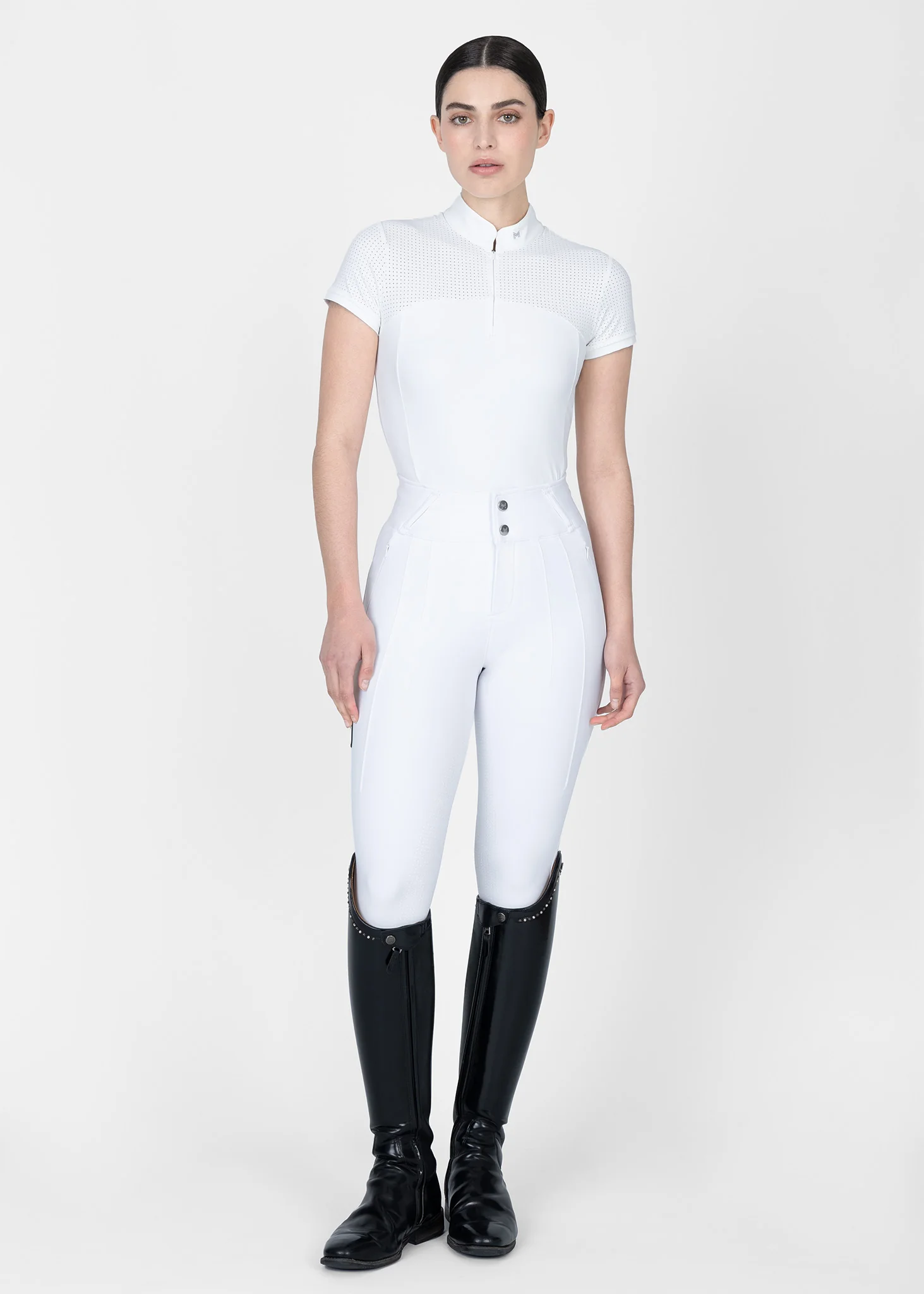 Grace Short Sleeve Show Shirt (White) - Image 7