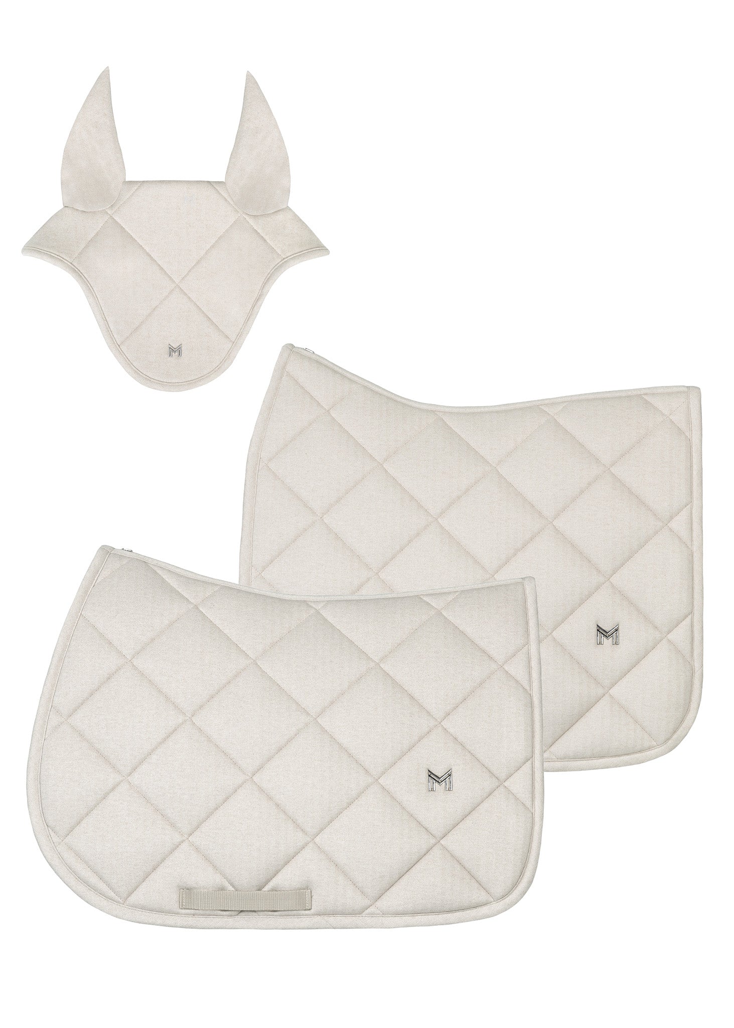 Herringbone Jumping Saddle Pad (Beige) - Image 7