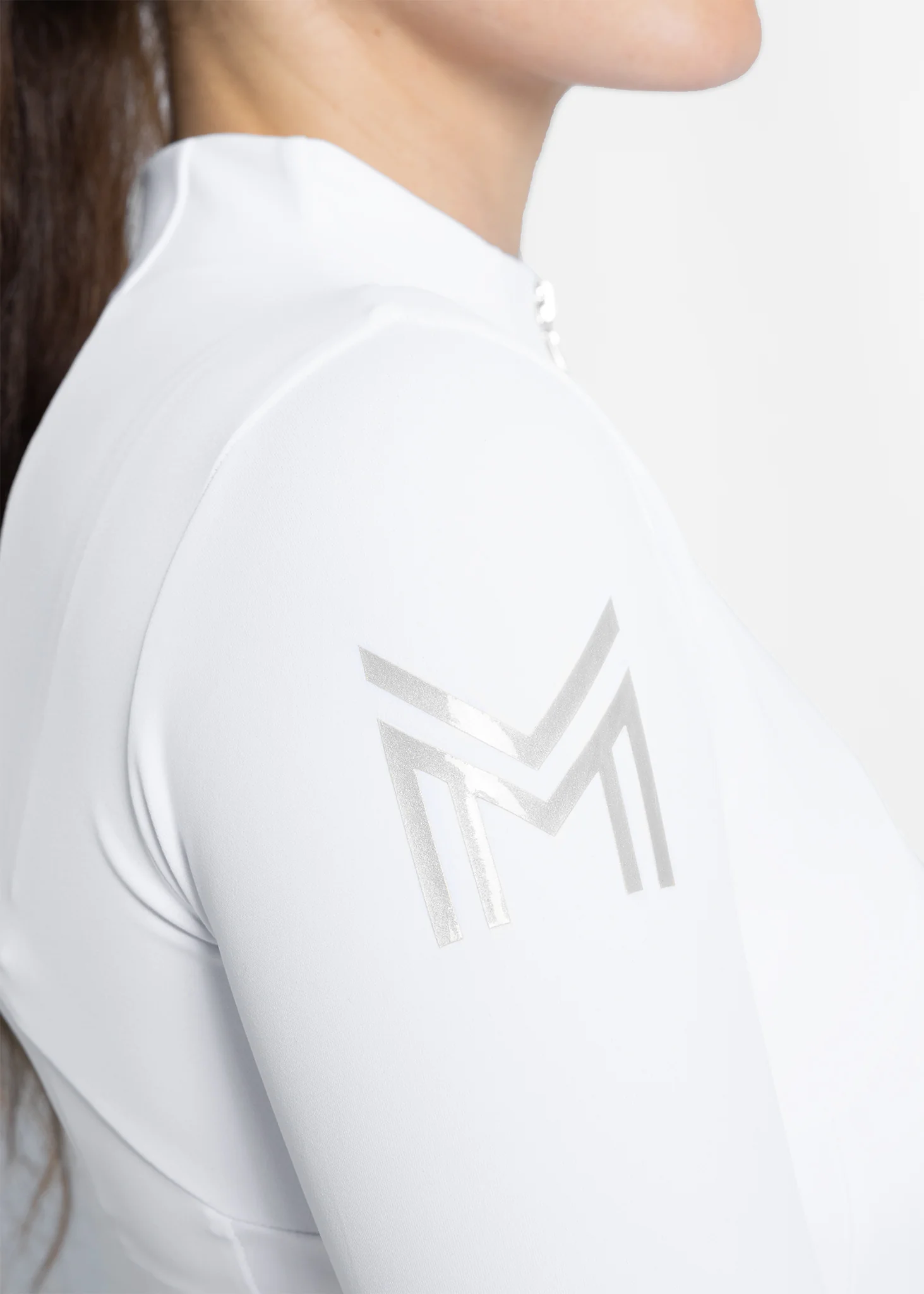Long Sleeve Base Layer (White/Silver) - Image 5