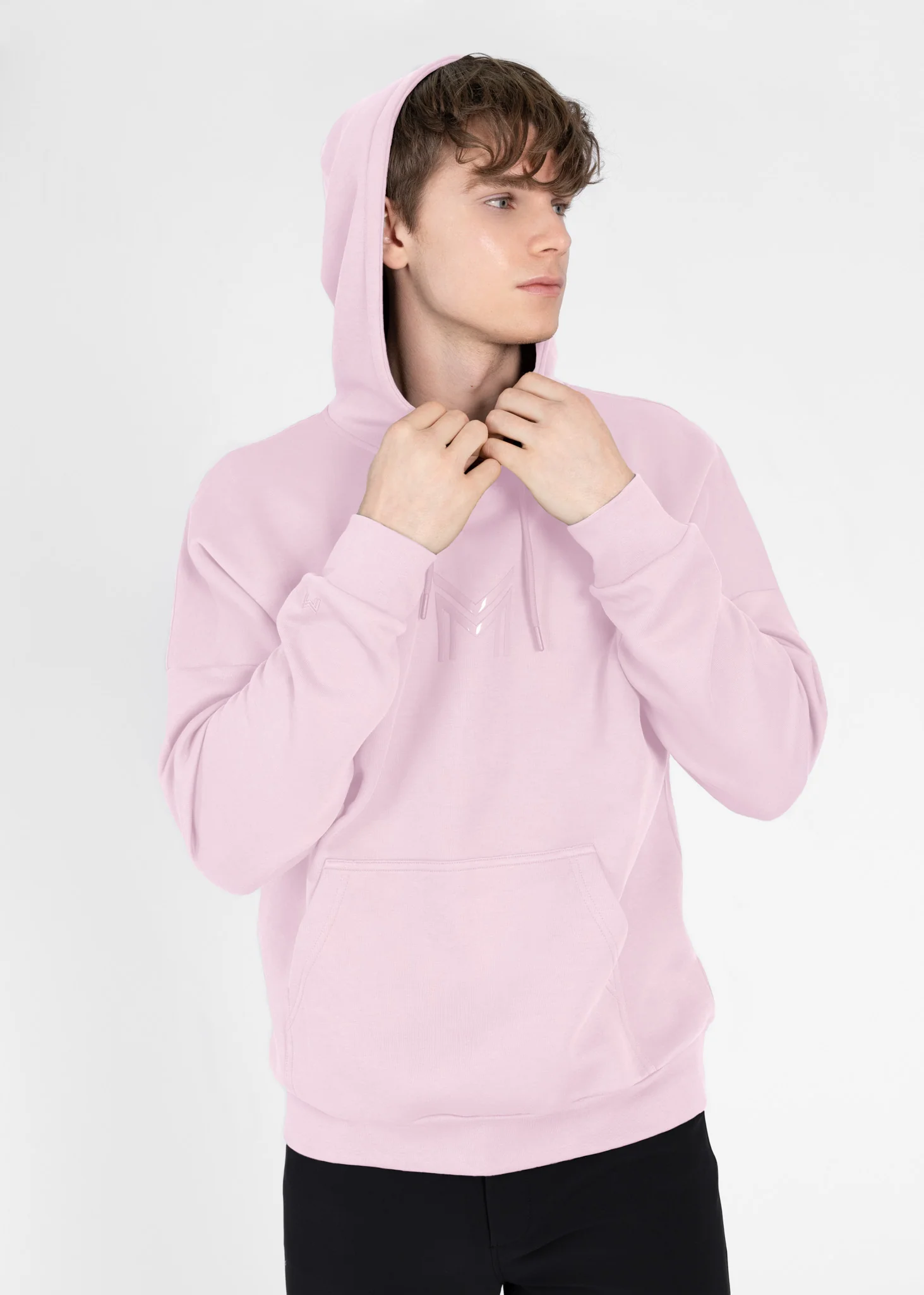 Men Icon Oversized Hoodie (Pink) - Image 2