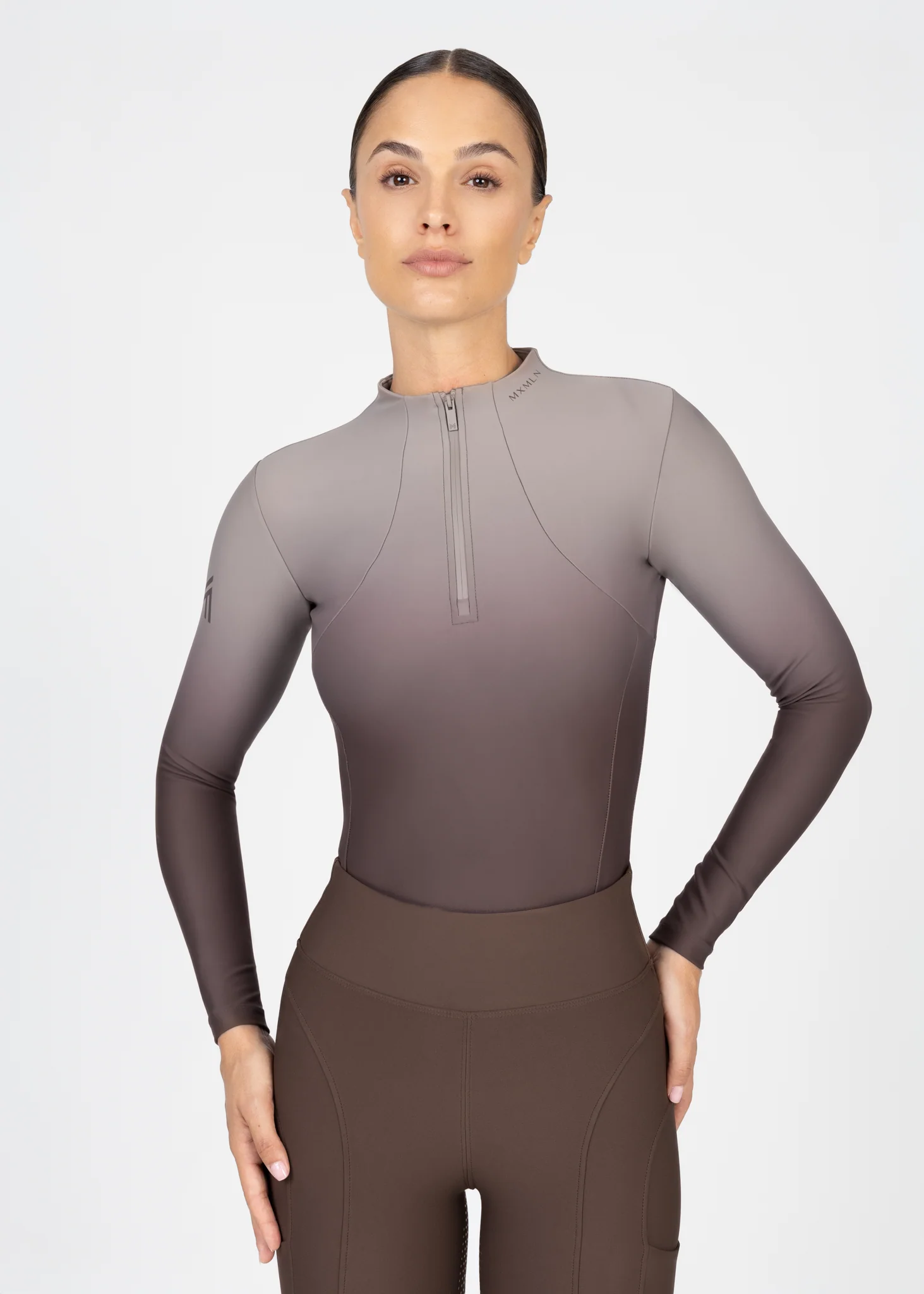 Ombré Long Sleeve Base Layer (Mocha) - Image 5