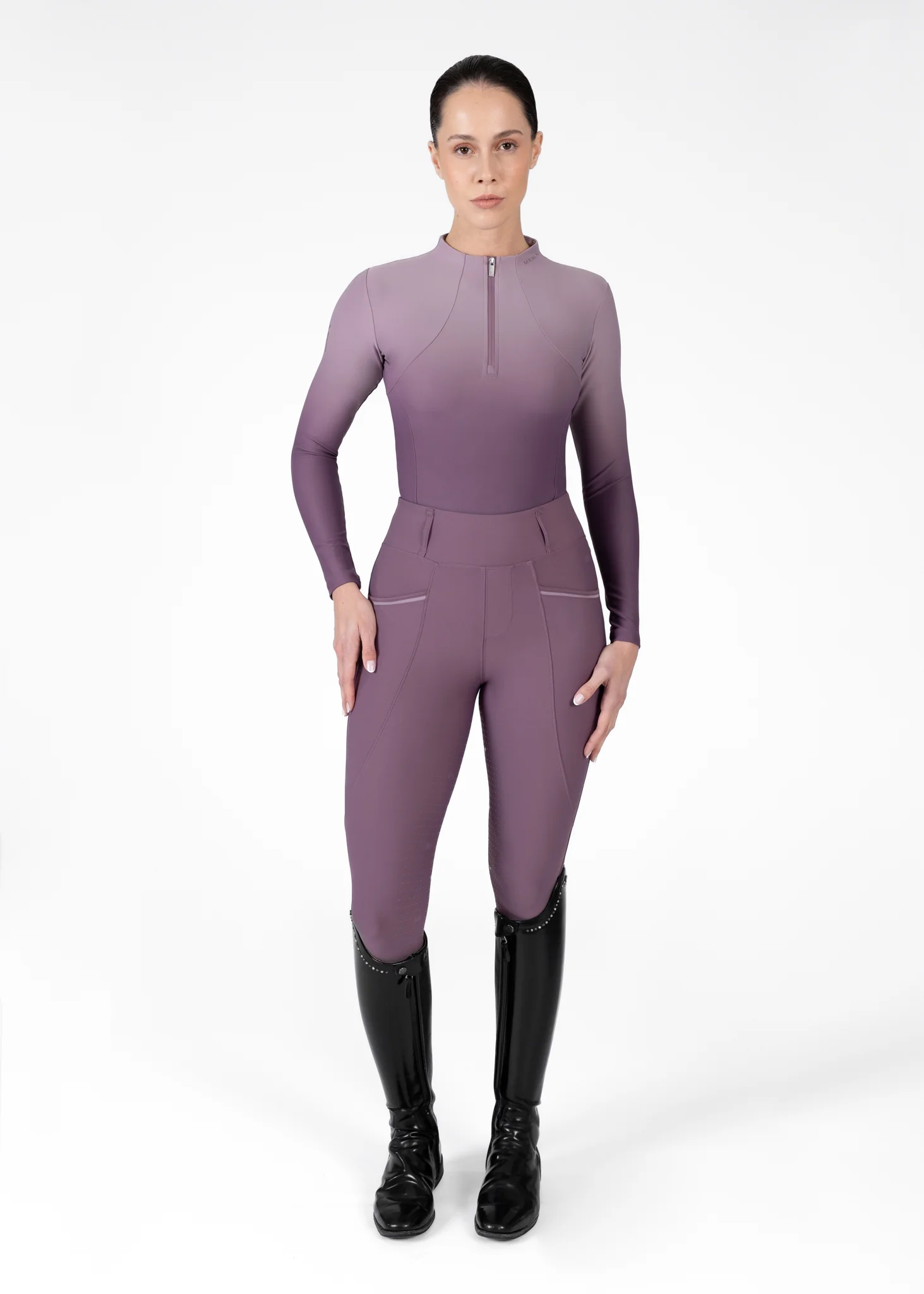 Ombré Long Sleeve Base Layer (Plum/Orchid) - Image 7