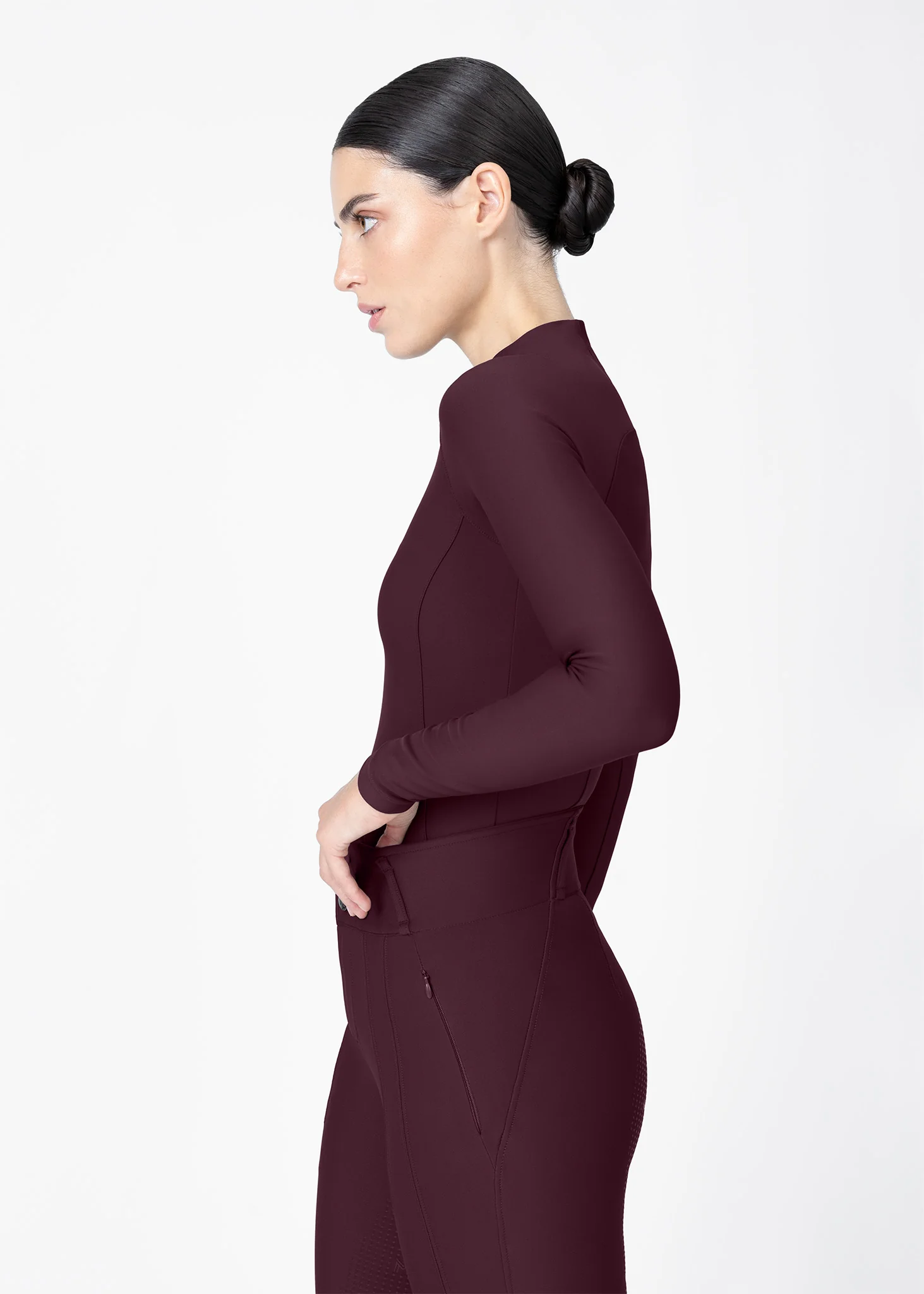 Origin Long Sleeve Base Layer (Burgundy) - Image 3