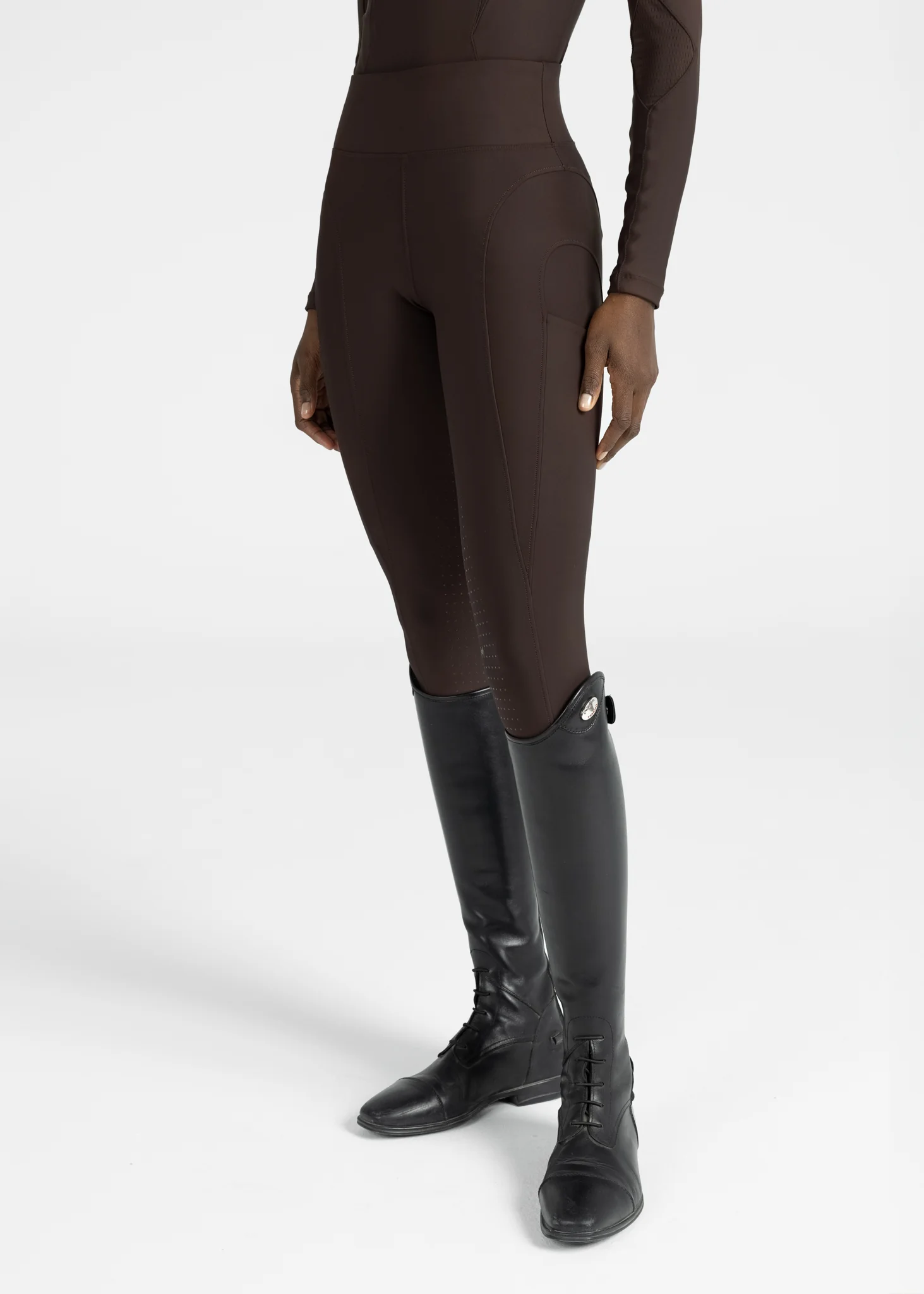 Outline Riding Leggings (Chocolate) - Image 2