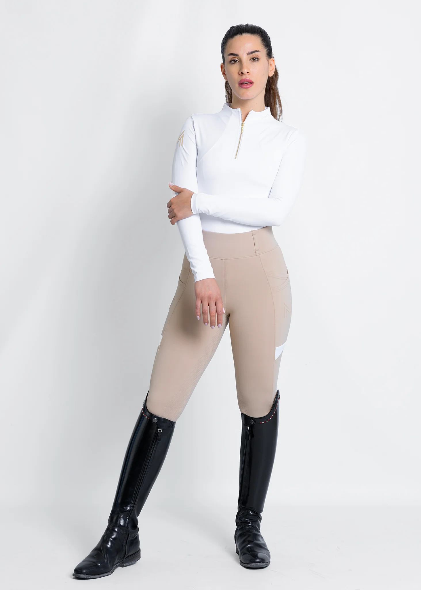 Tech Riding Leggings (Beige) - Image 10
