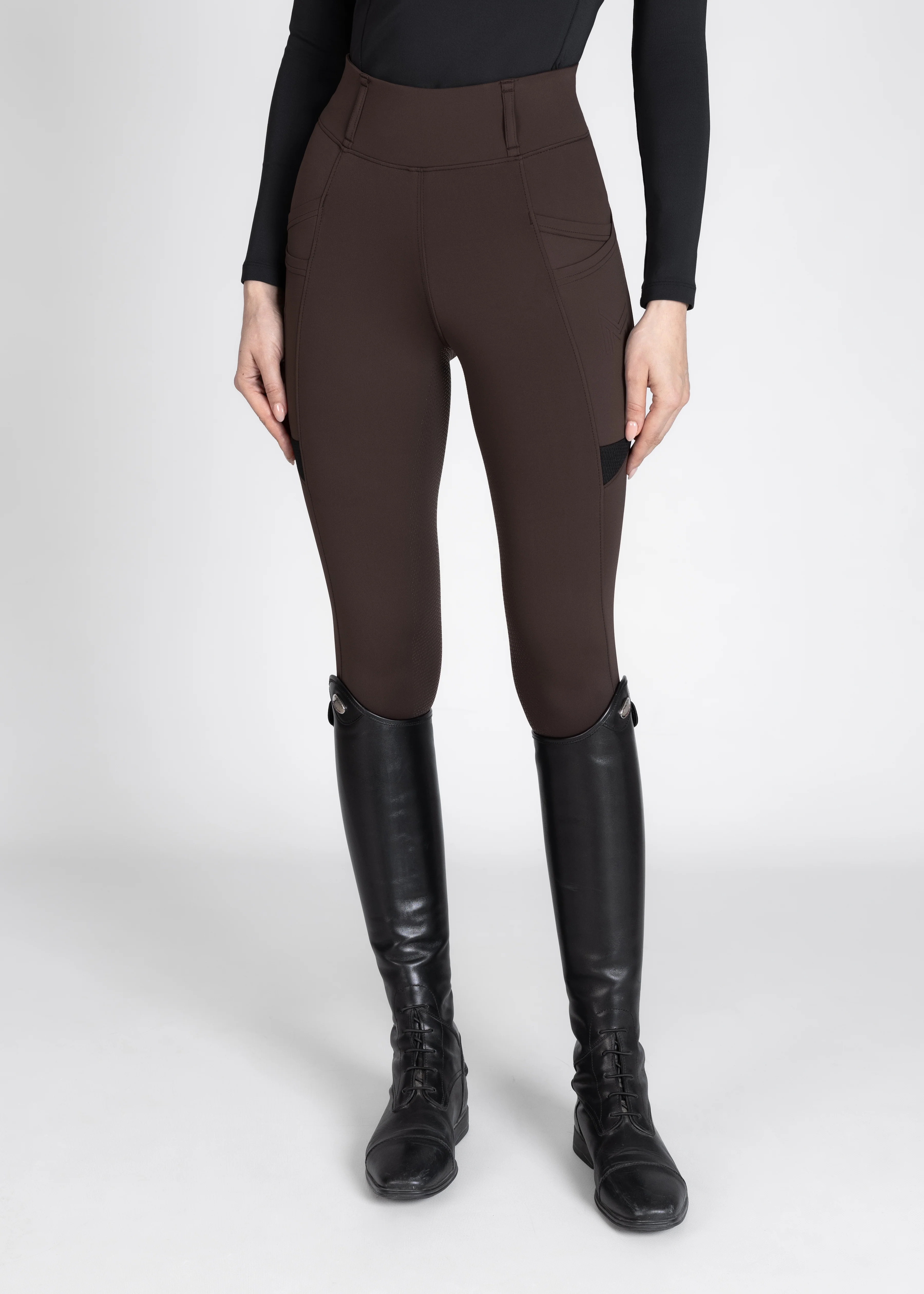 Tech Riding Leggings (Chocolate) - Image 2