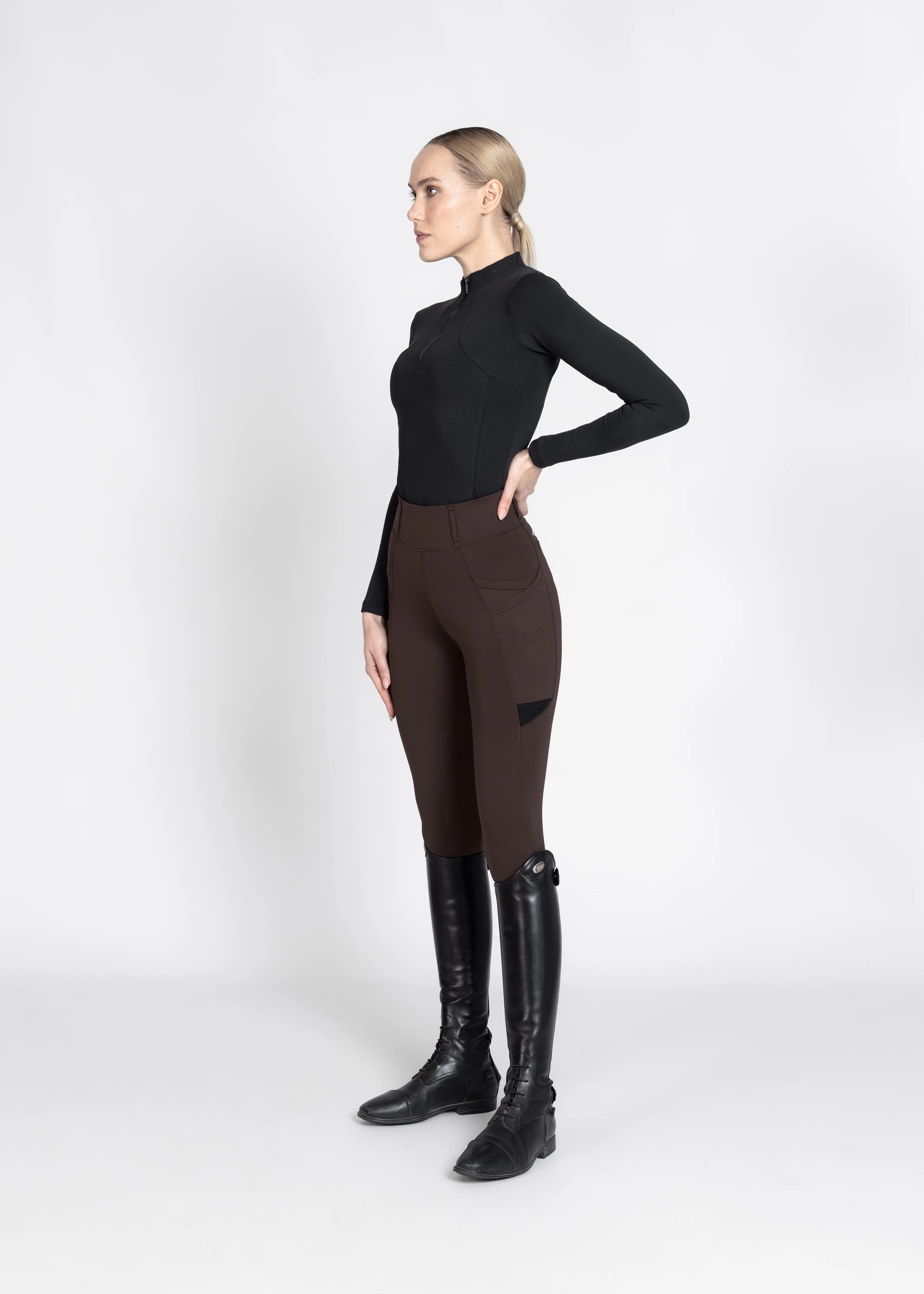 Tech Riding Leggings (Chocolate) - Image 8
