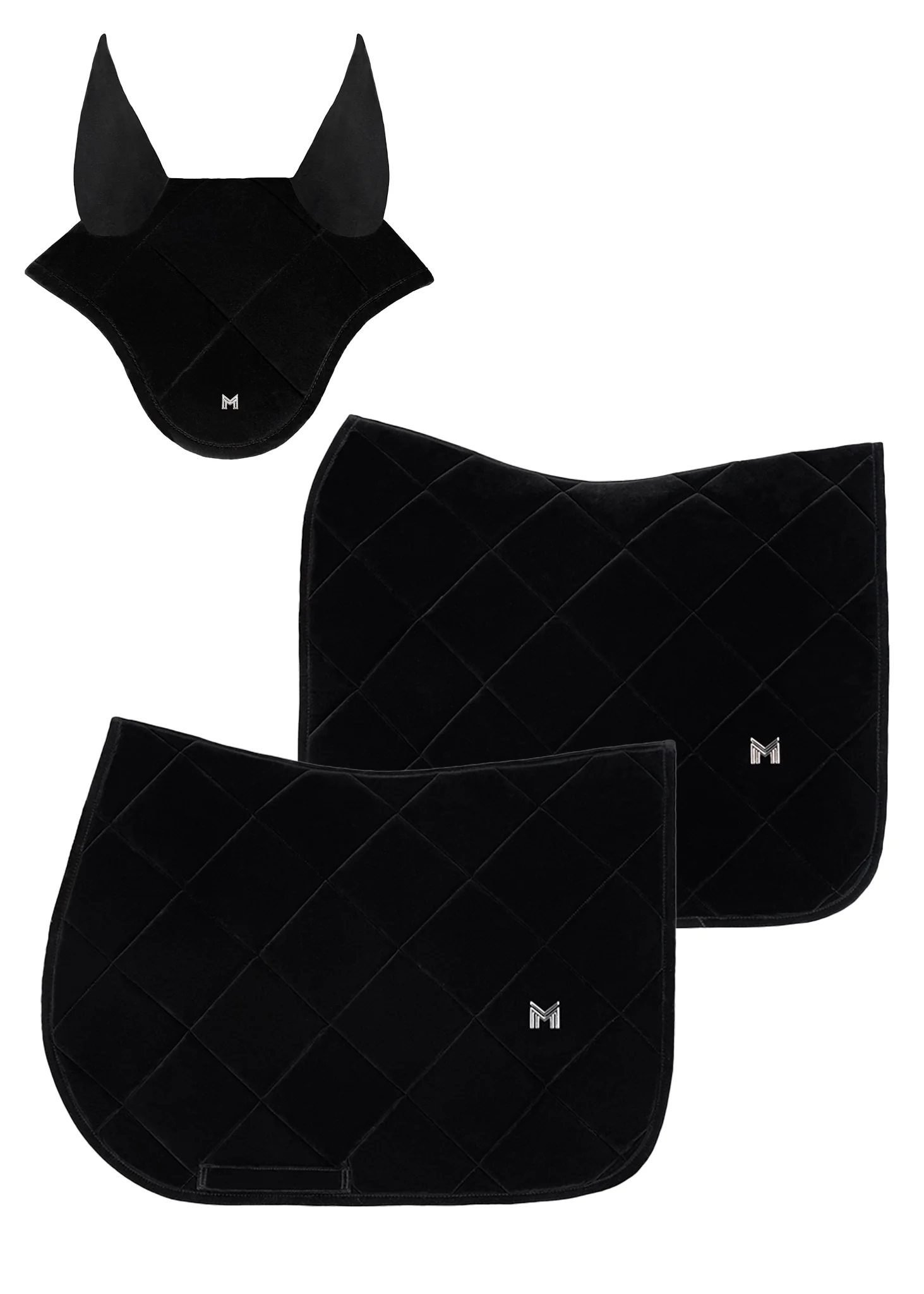 Velvet Jumping Saddle Pad (Black) - Image 8