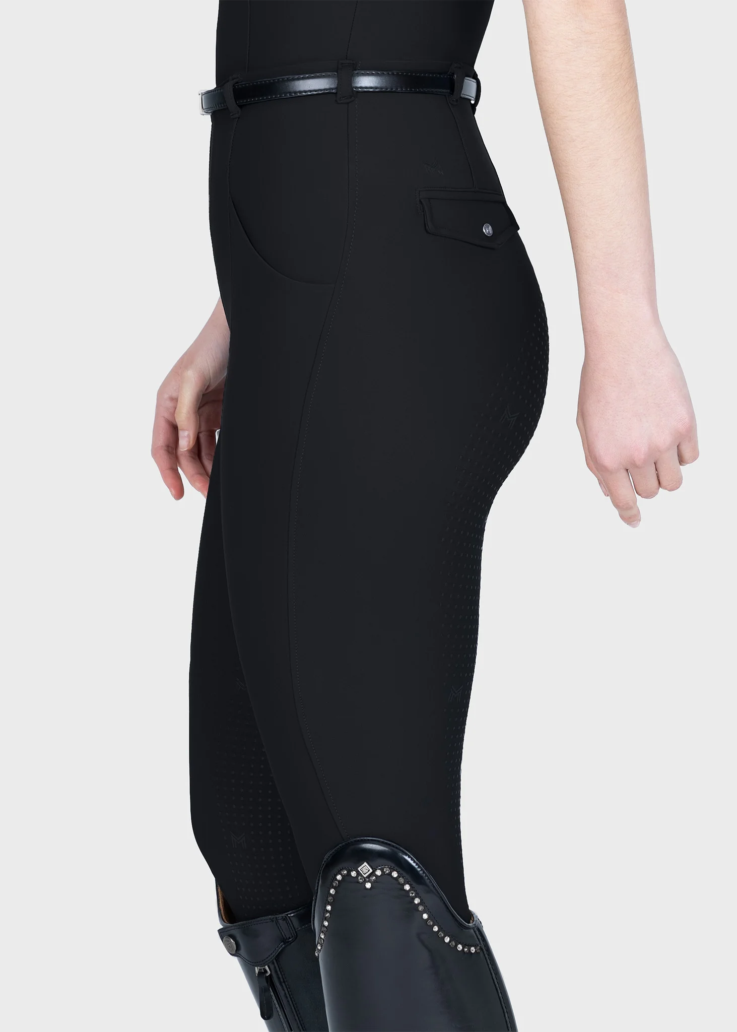 Velya Riding Leggings + Belt (Black) - Image 3