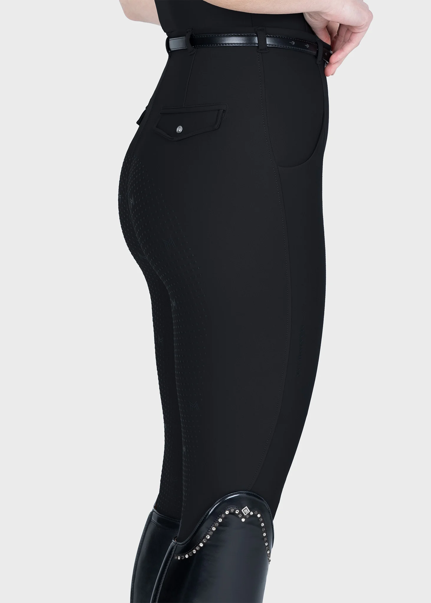 Velya Riding Leggings + Belt (Black) - Image 5