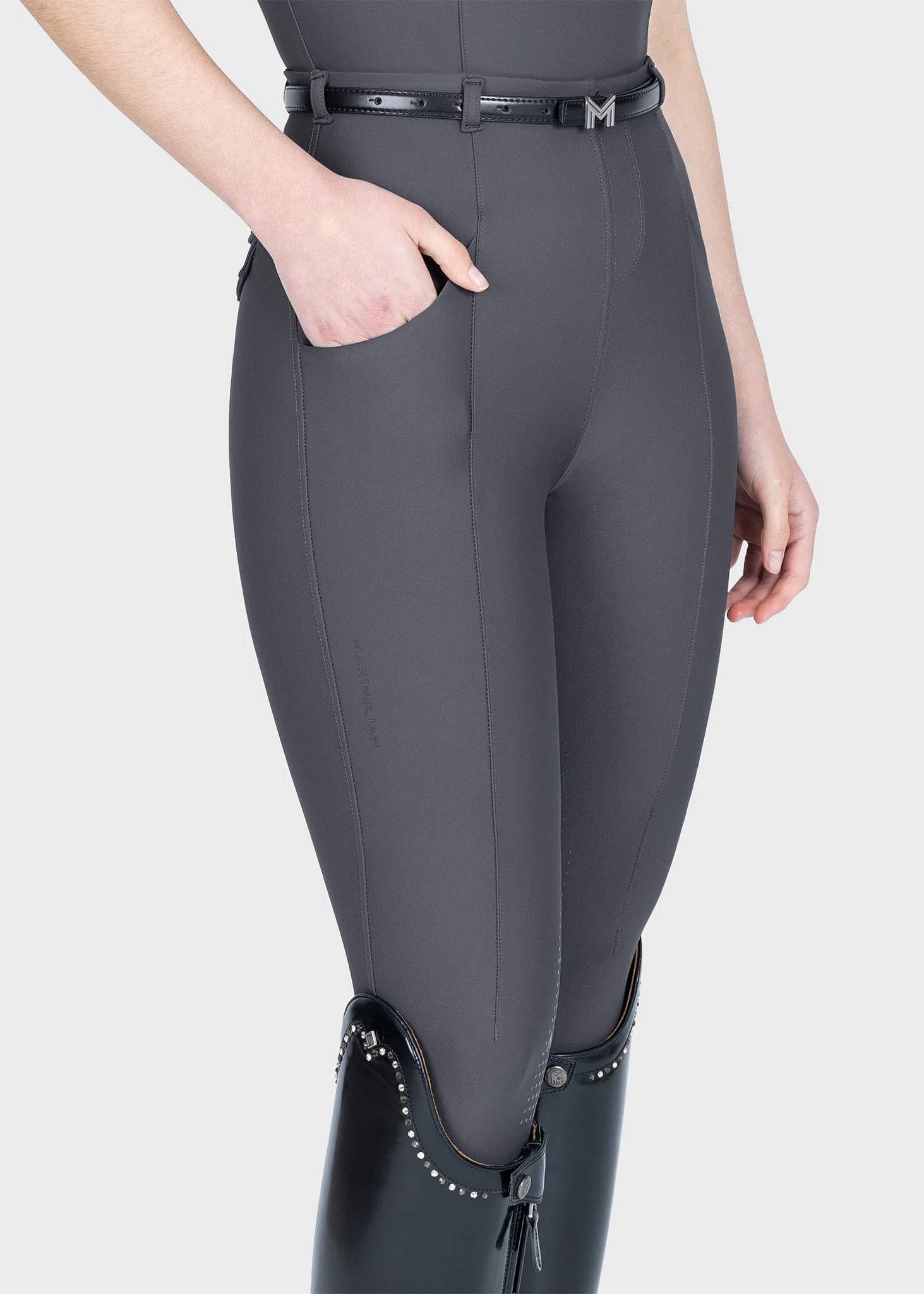 Velya Riding Leggings + Belt (Graphite) - Image 7