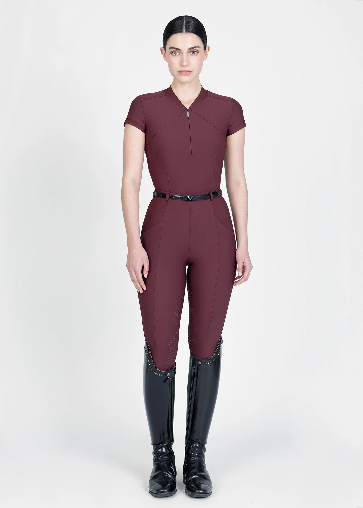 Velya Riding Leggings + Belt (Rosewood) - Image 11