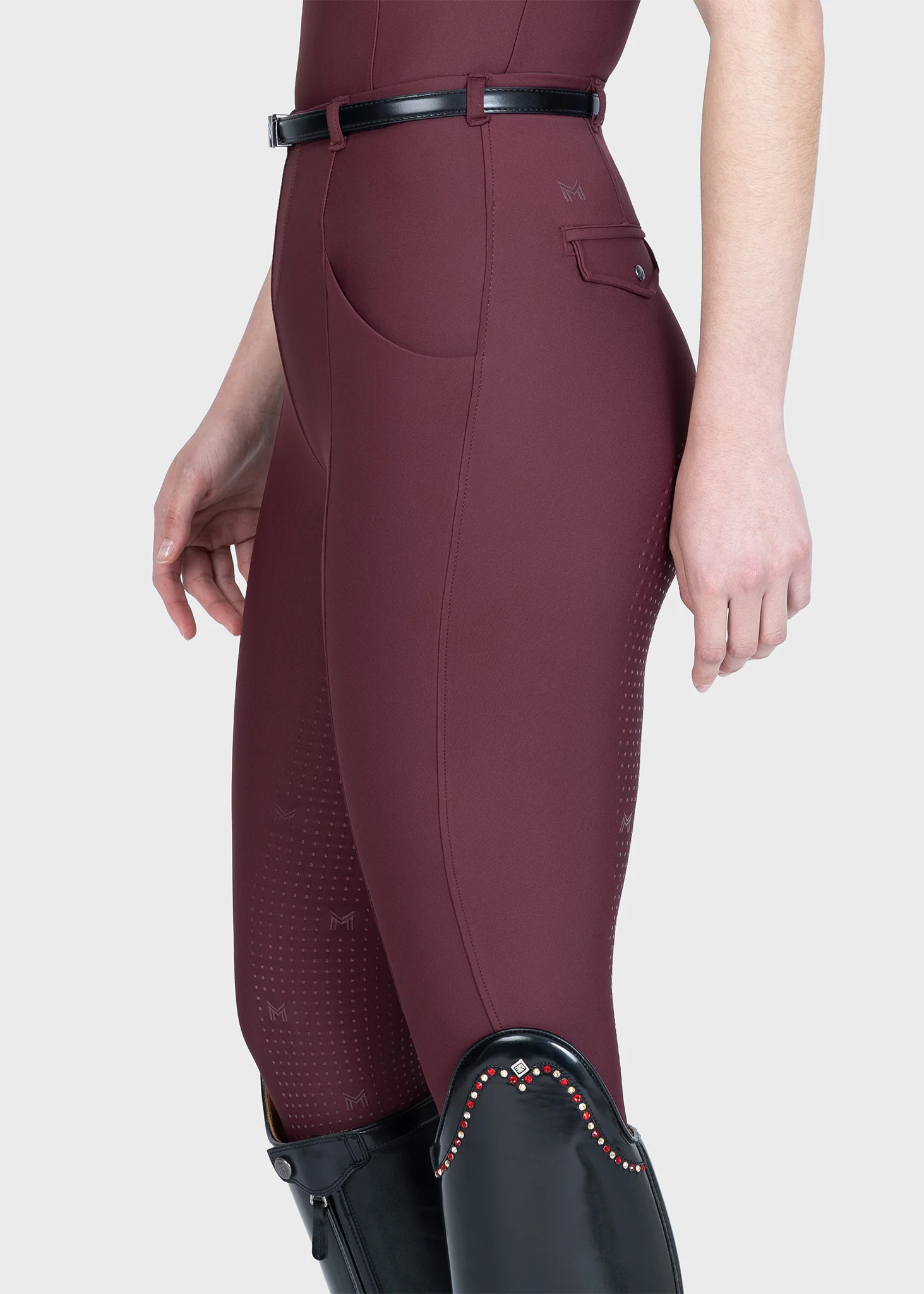 Velya Riding Leggings + Belt (Rosewood) - Image 3