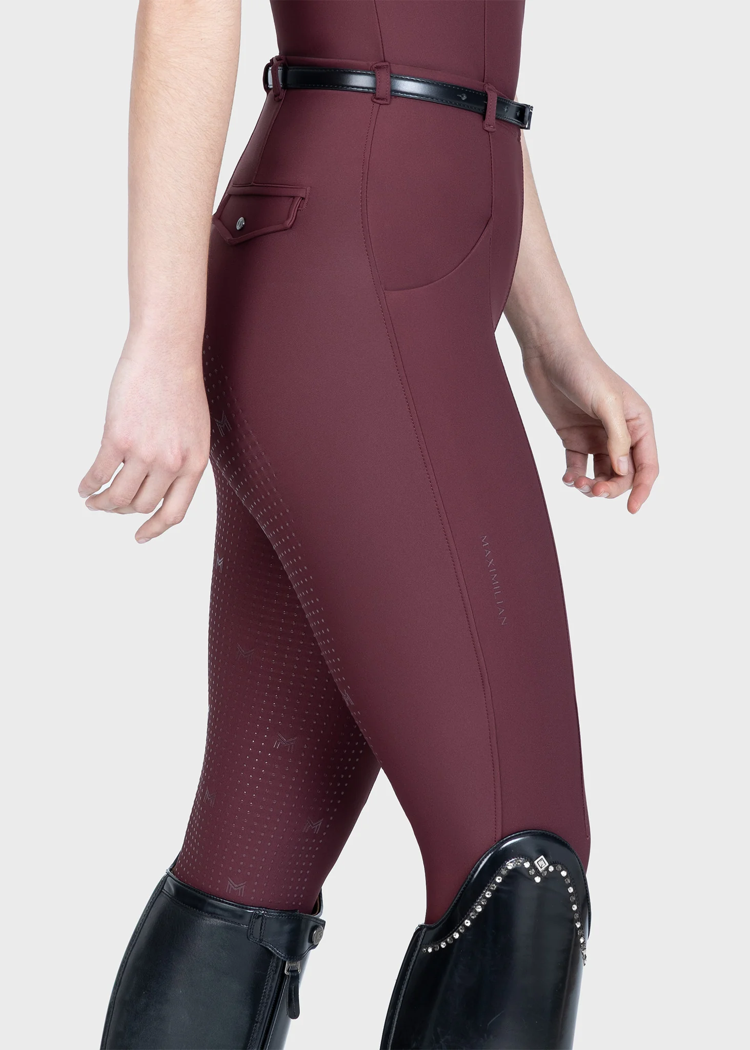 Velya Riding Leggings + Belt (Rosewood) - Image 6