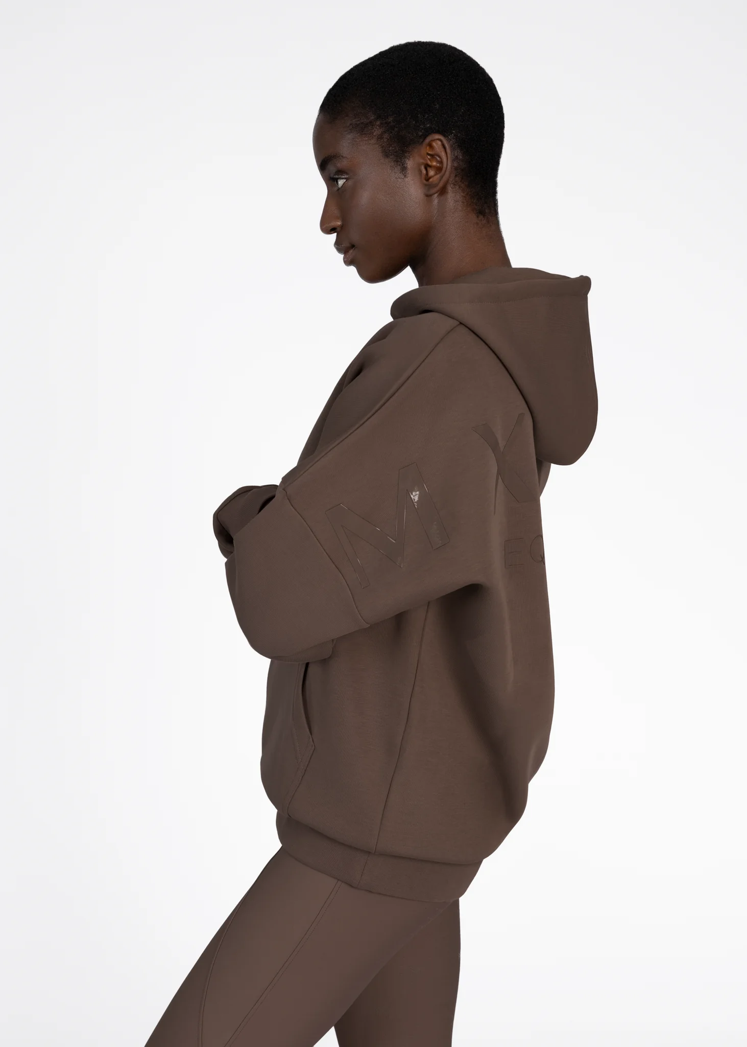 Women Icon Oversized Hoodie (Mocha) - Image 3
