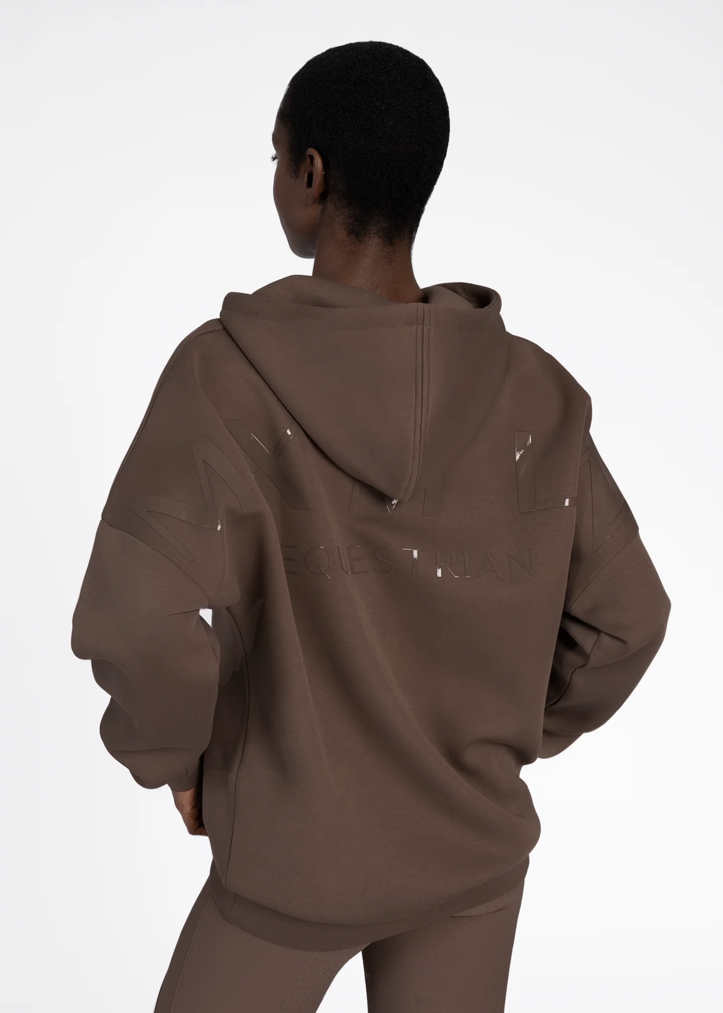 Women Icon Oversized Hoodie (Mocha) - Image 4