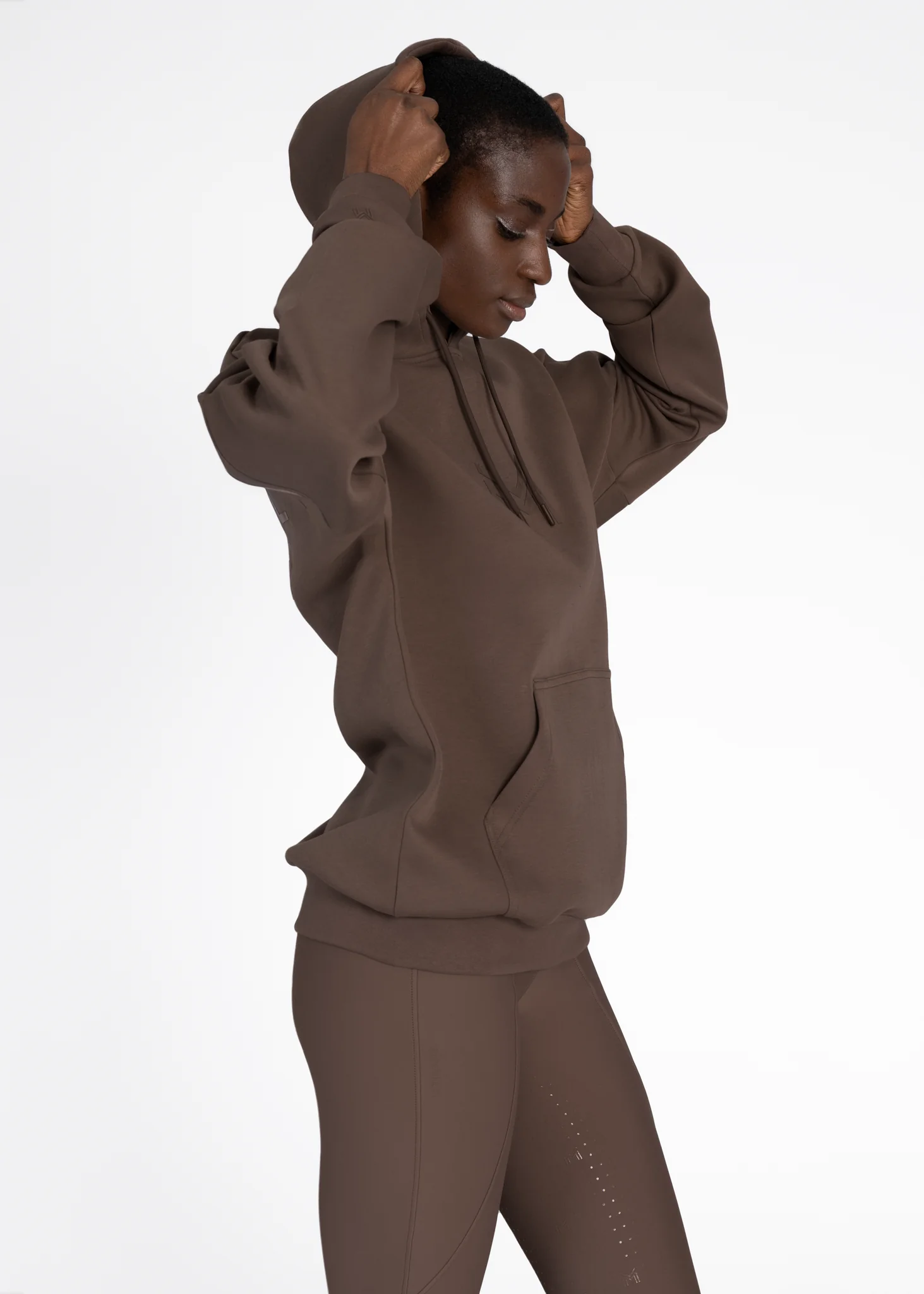 Women Icon Oversized Hoodie (Mocha) - Image 5